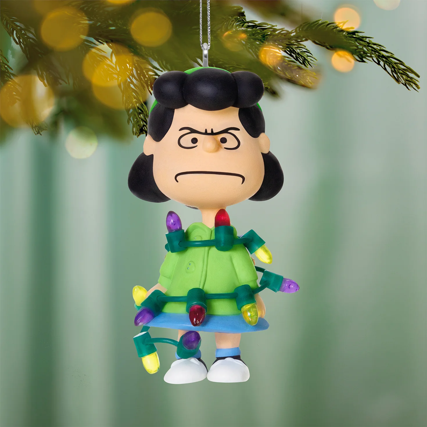 The Peanuts® Gang Lucy's All Tangled Up! — 2026 Hallmark Keepsake Christmas Ornament - Image 2