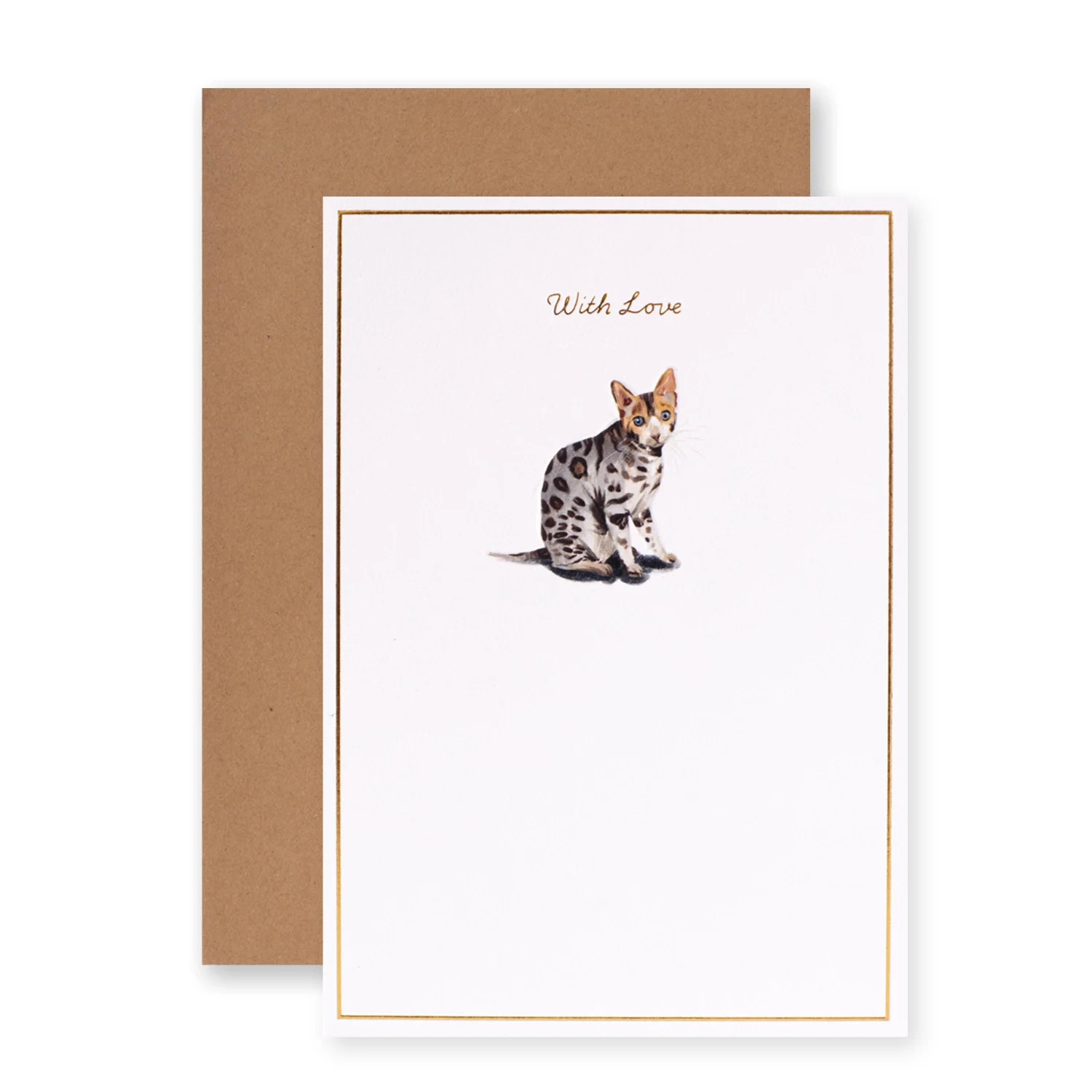 Hallmark Whimsical Whiskers With Love Greeting Card - Bengal Cat - Image 3