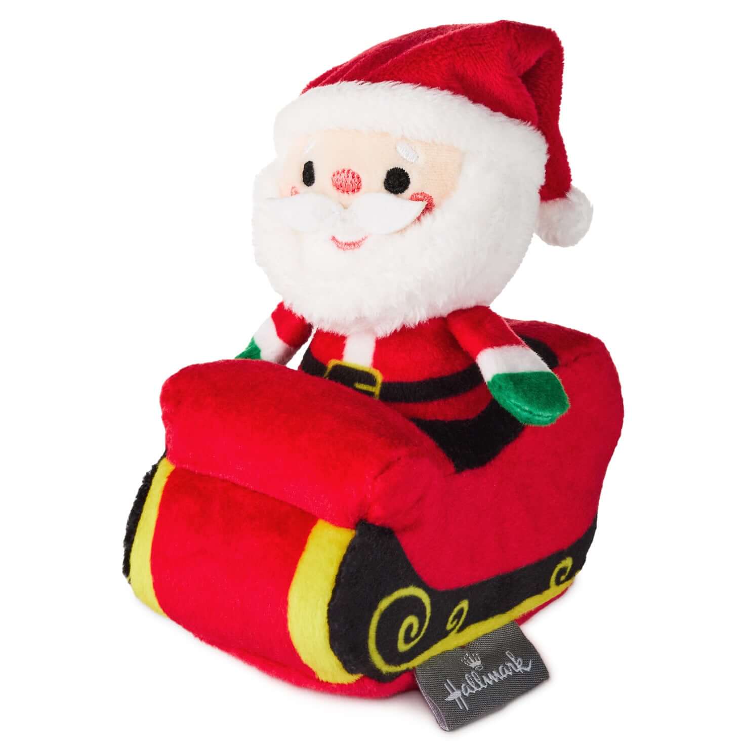 Santa in Sleigh Zip-Along Plush Toy - Image 4