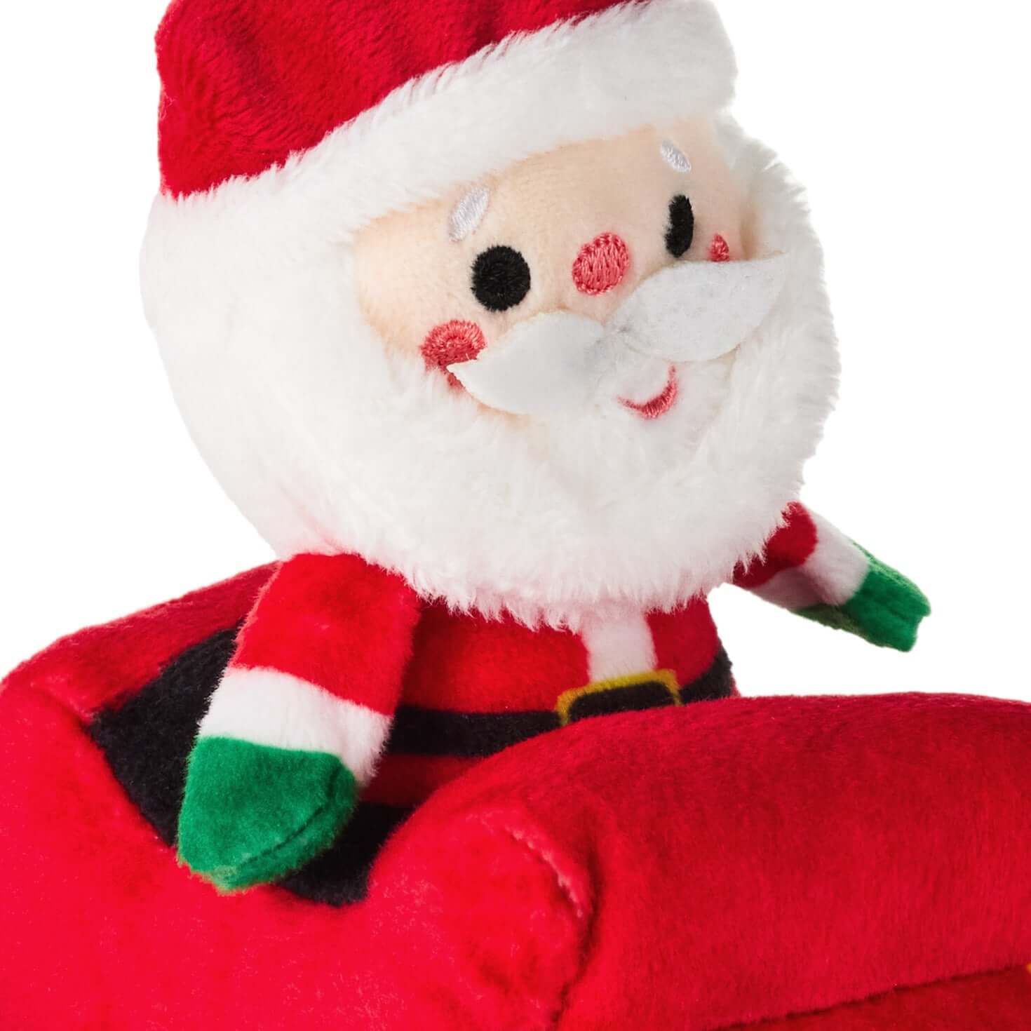 Santa in Sleigh Zip-Along Plush Toy - Image 6