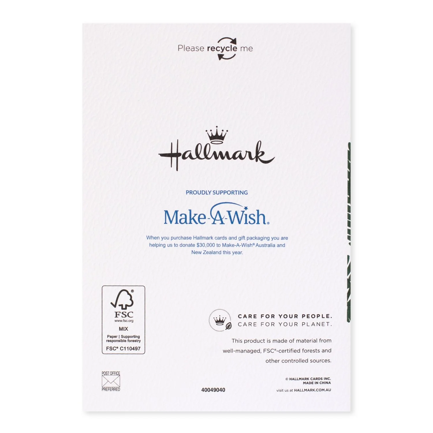 Hallmark x Christie Williams 10 Pack Boxed Charity Christmas Cards - Fern & Baubles - Image 4