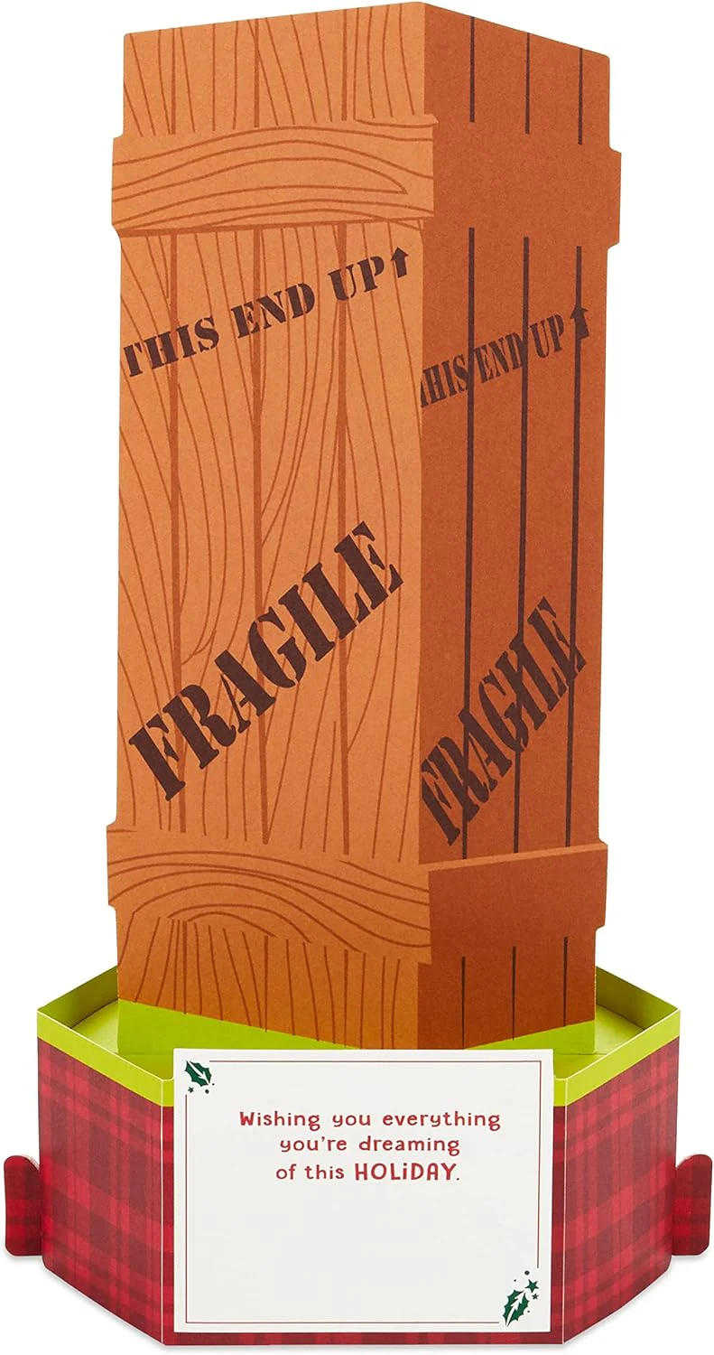 Hallmark Paper Wonder Displayable Pop Up Christmas Card (A Christmas Story Leg Lamp) - Image 2