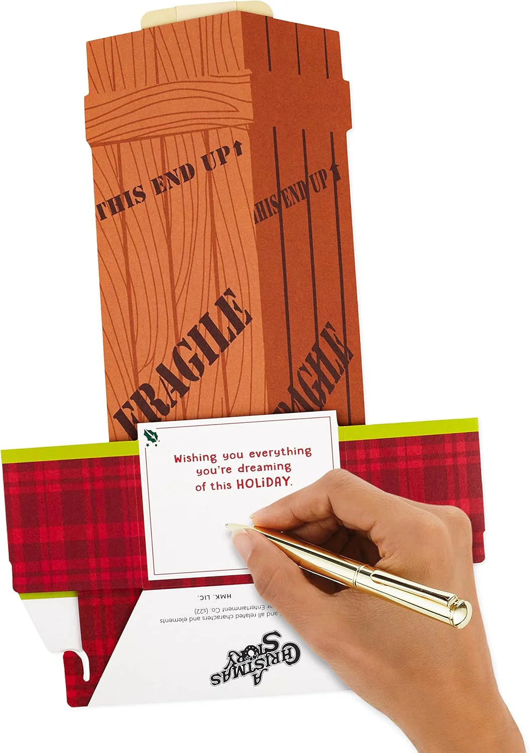 Hallmark Paper Wonder Displayable Pop Up Christmas Card (A Christmas Story Leg Lamp) - Image 5