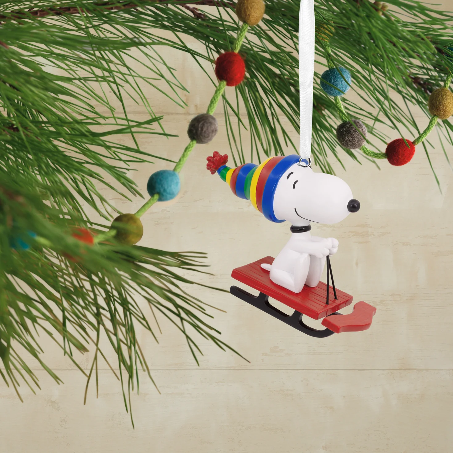 Peanuts® Snoopy Sledding — Hallmark Christmas Ornament - Image 2