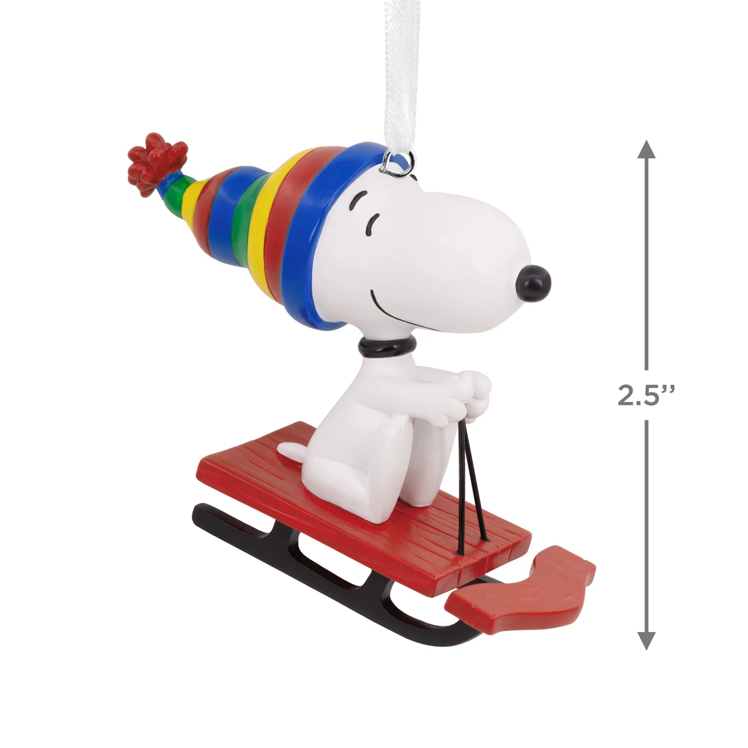 Peanuts® Snoopy Sledding — Hallmark Christmas Ornament - Image 3