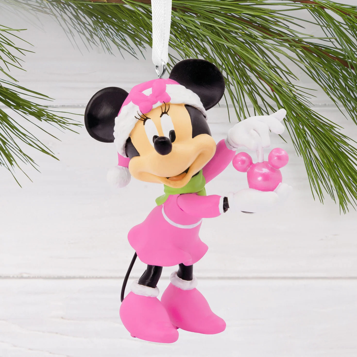 Hallmark Christmas Ornament - Disney Minnie Mouse Holding Ornament - Image 2