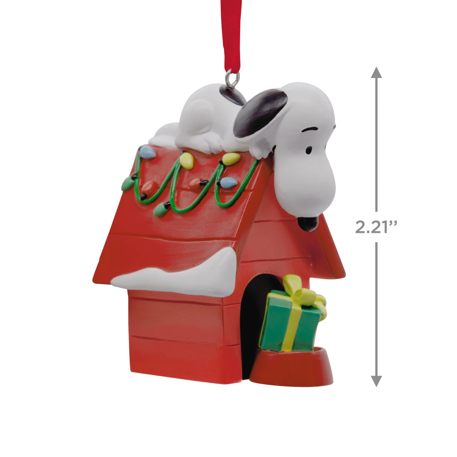 Peanuts® Snoopy on Holiday Doghouse — Hallmark Christmas Ornament - Image 3