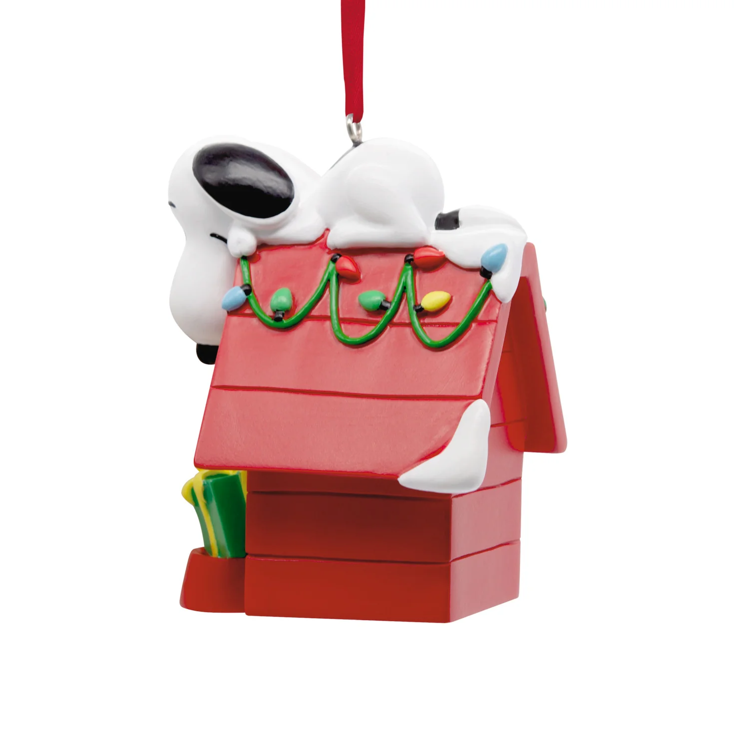 Peanuts® Snoopy on Holiday Doghouse — Hallmark Christmas Ornament - Image 4