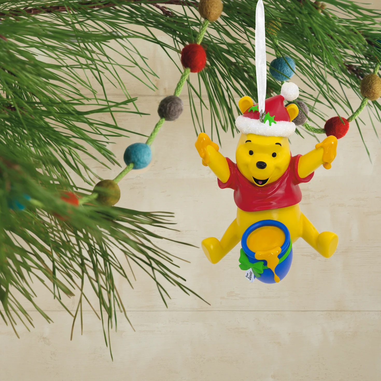 Hallmark Christmas Ornament - Disney Winnie the Pooh Santa Winnie the Pooh With Honey Pot - Image 2