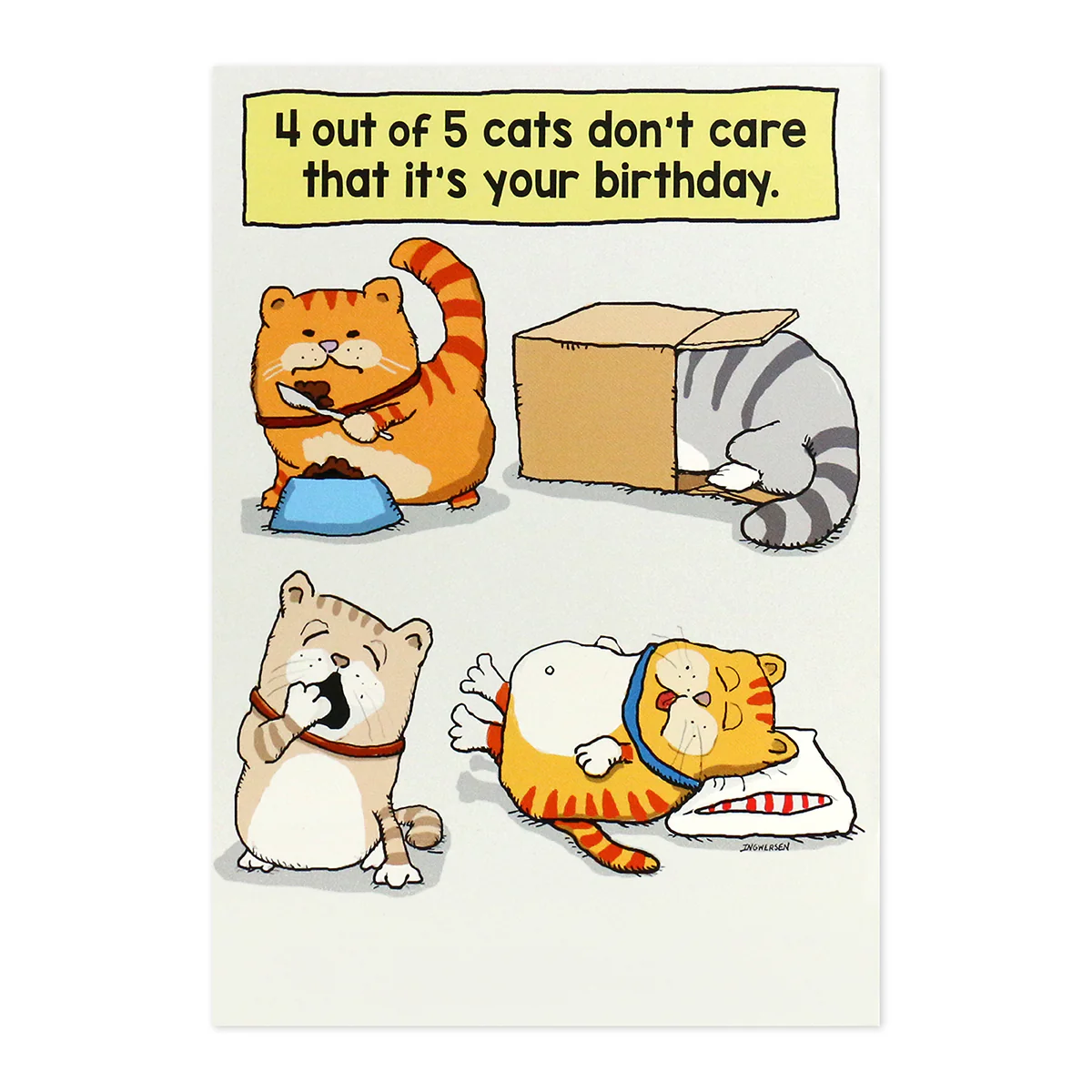 Hallmark Shoebox Birthday Card - 4 out of 5 Cats