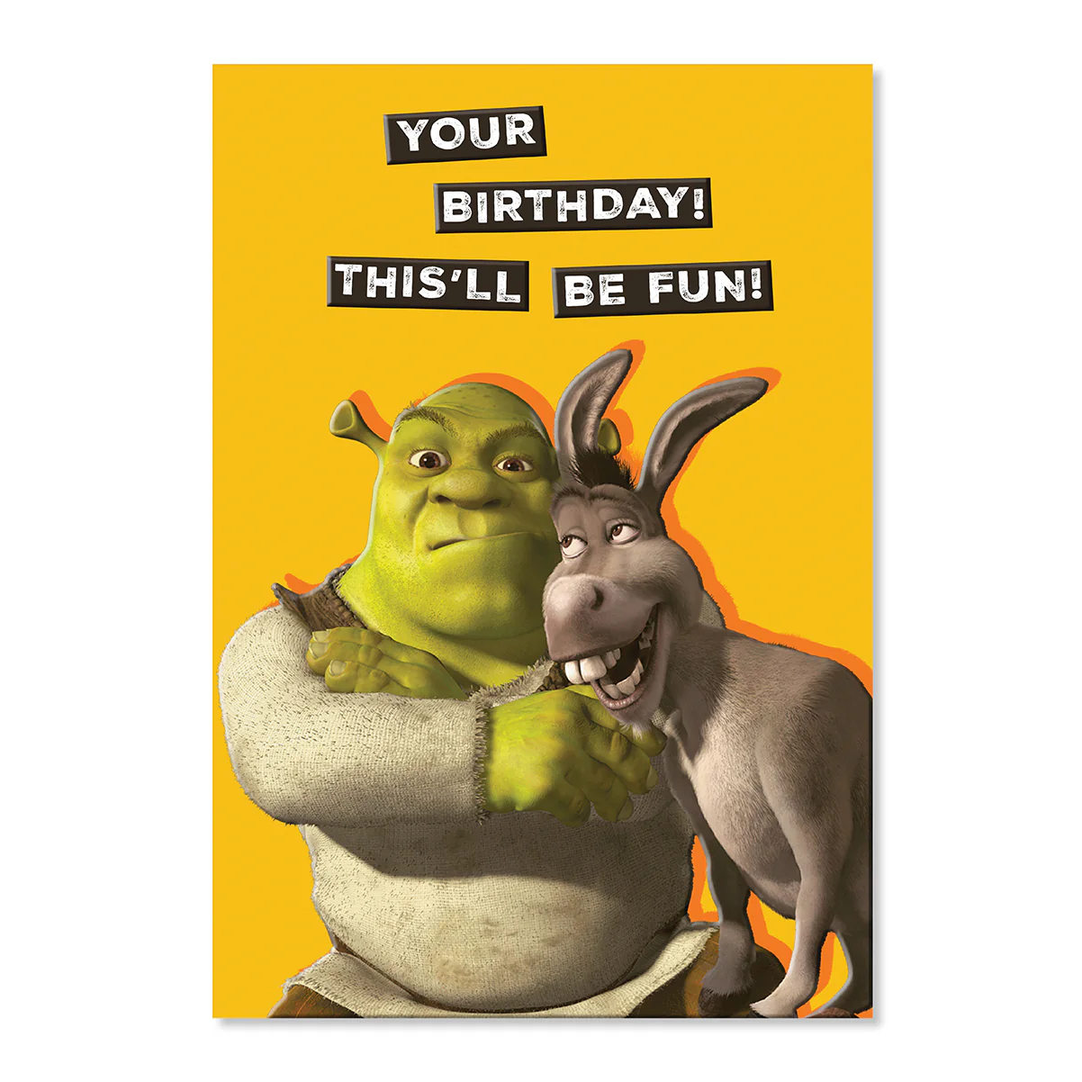 Shrek Birthday Greeting Card - Shrek & Donkey