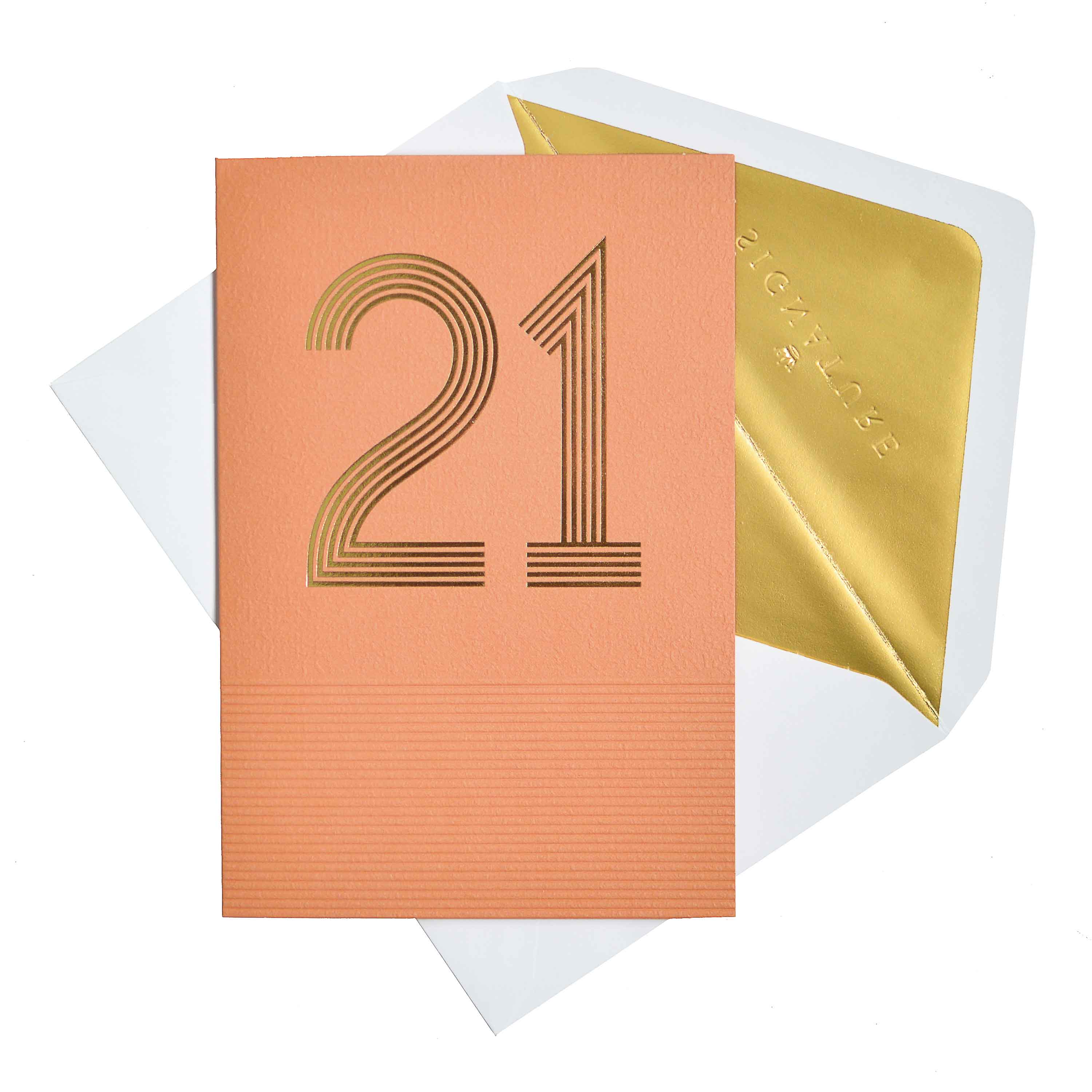 Signature Studio 21st Birthday Card - Here's To You! - Image 3