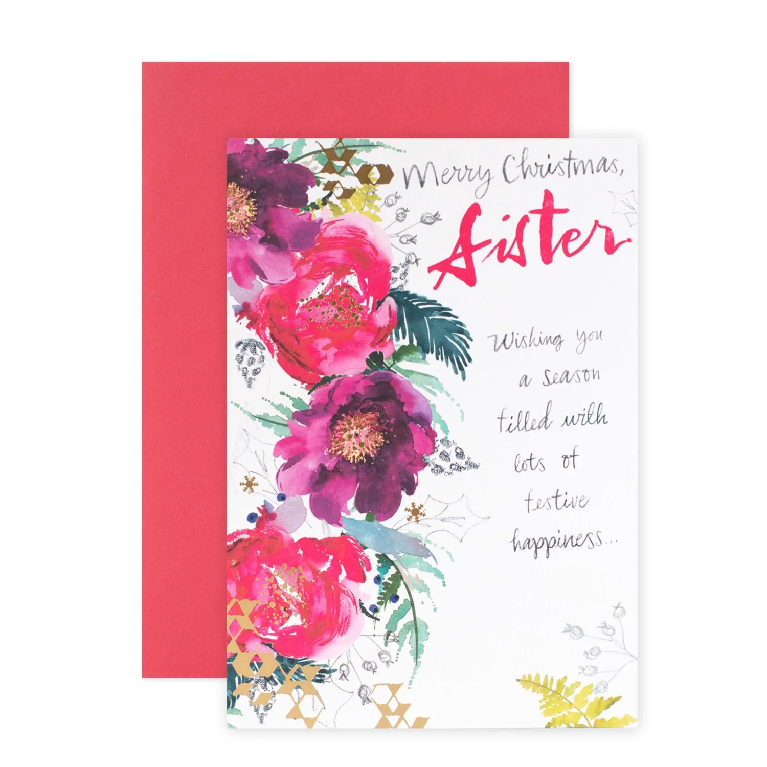 Hallmark Christmas Card For Sister - Festive Happiness - Image 3