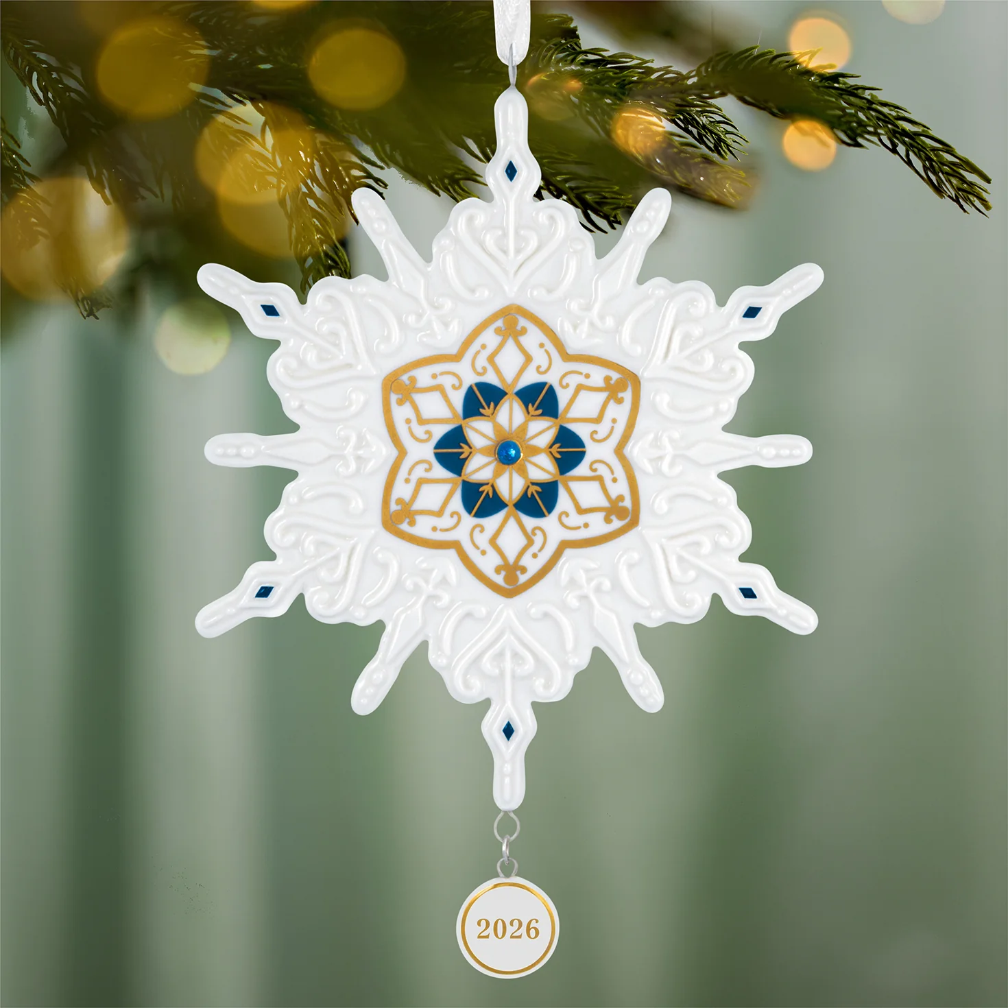 Snowflake 2026, Porcelain — 2026 Hallmark Keepsake Christmas Ornament - Image 2