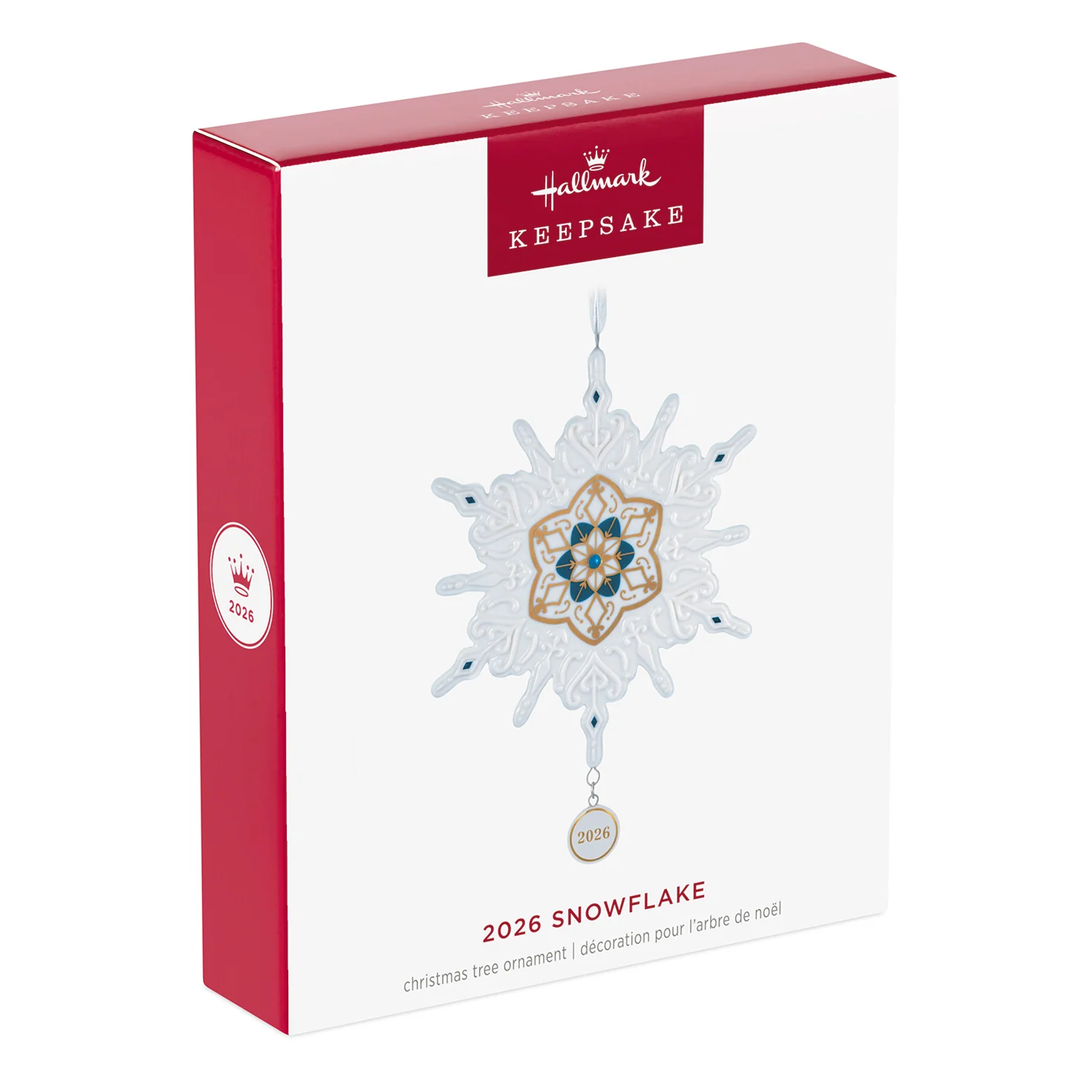Snowflake 2026, Porcelain — 2026 Hallmark Keepsake Christmas Ornament - Image 7
