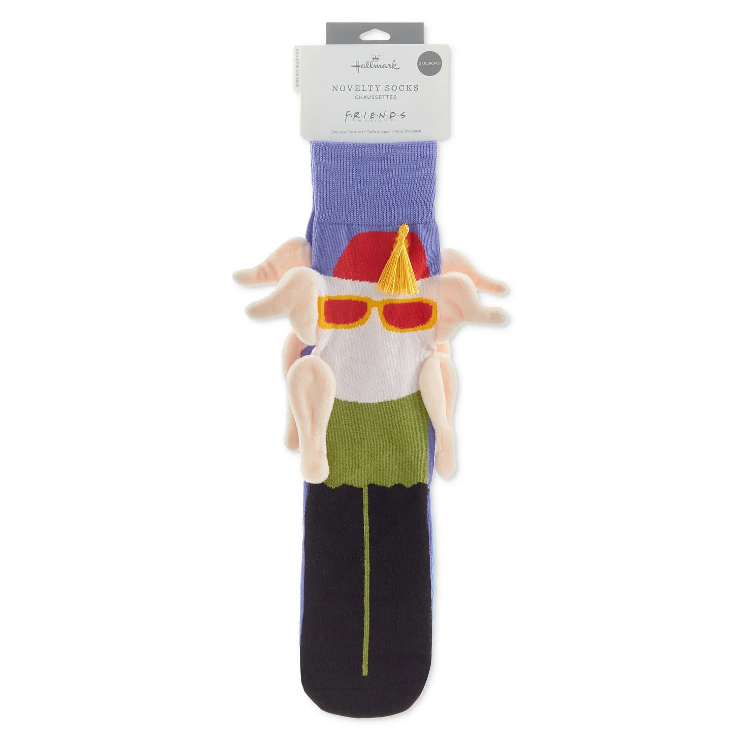 Friends (TV Show) Turkey Head Monica and Joey Novelty Socks - Image 4