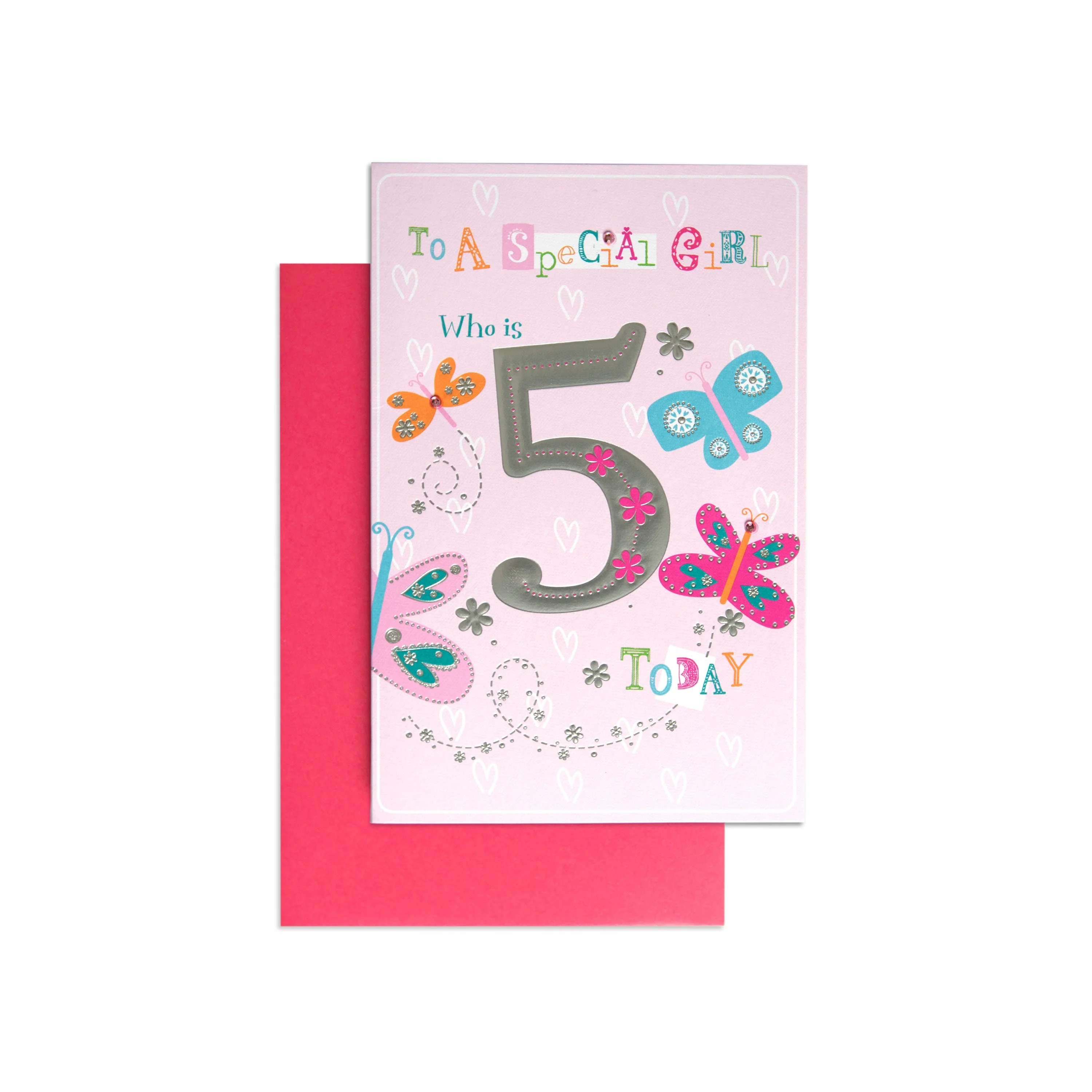 Special Girl Sweet 5th Birthday Card - Image 3