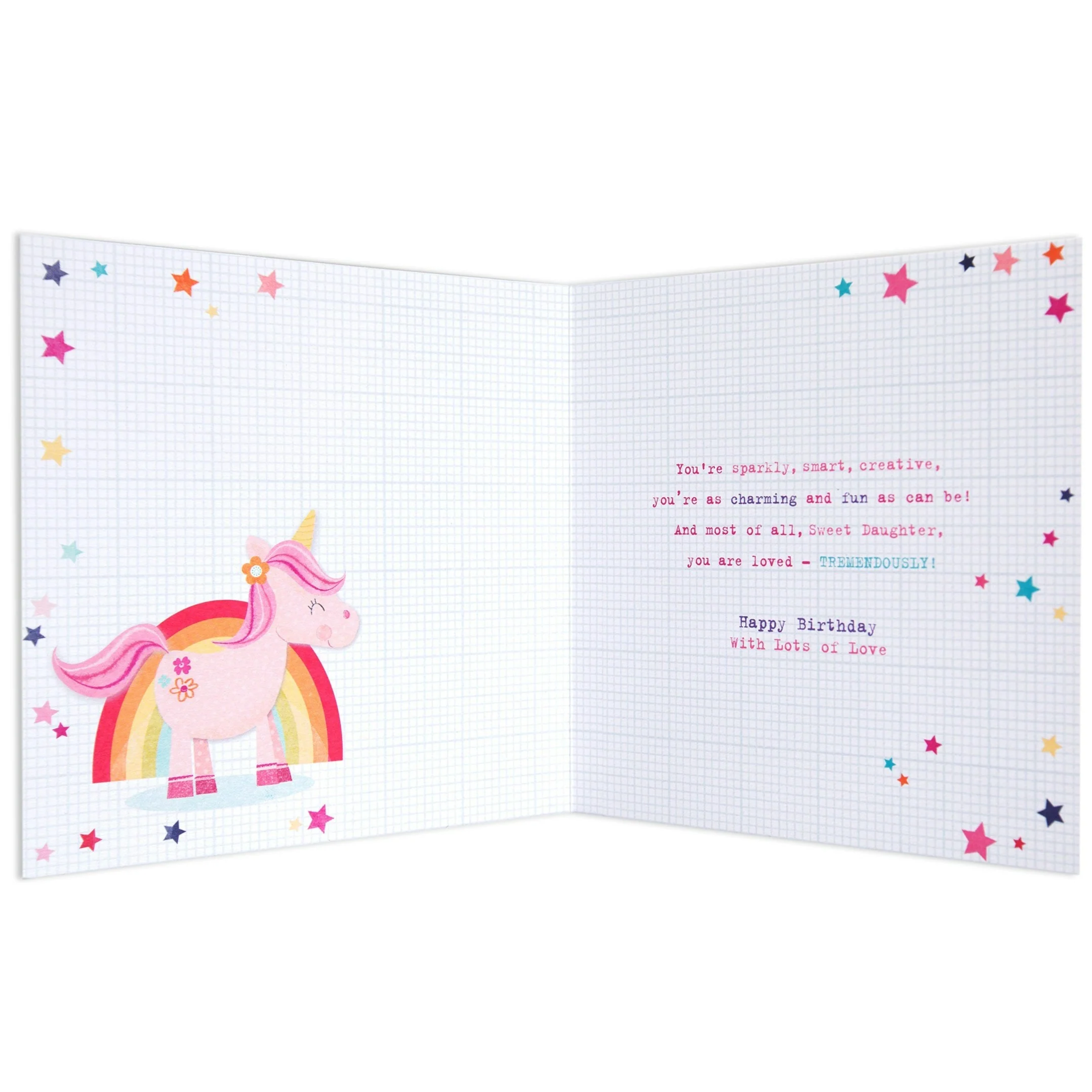 Special Daughter Sweet Unicorn Birthday Card - Image 2