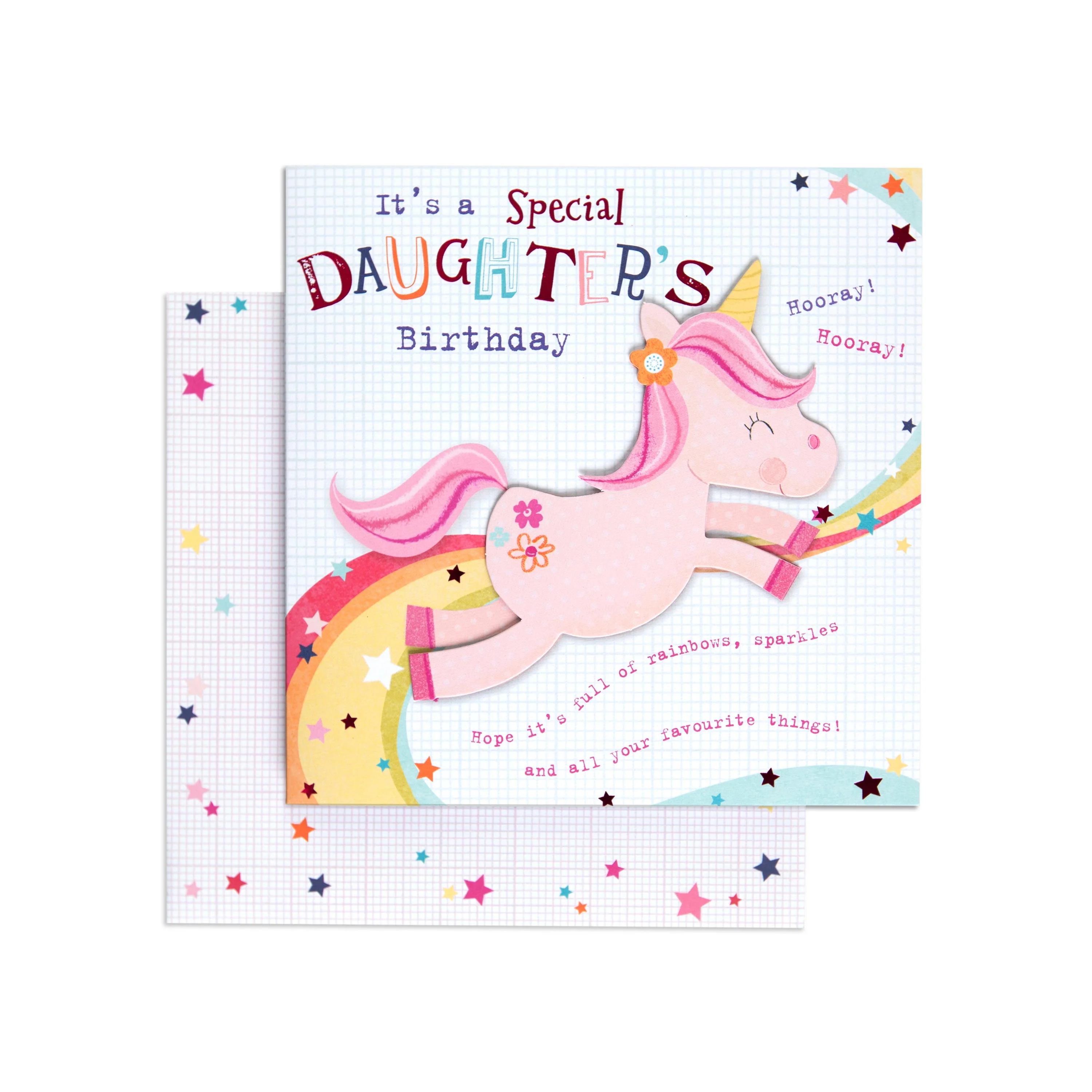 Special Daughter Sweet Unicorn Birthday Card - Image 3