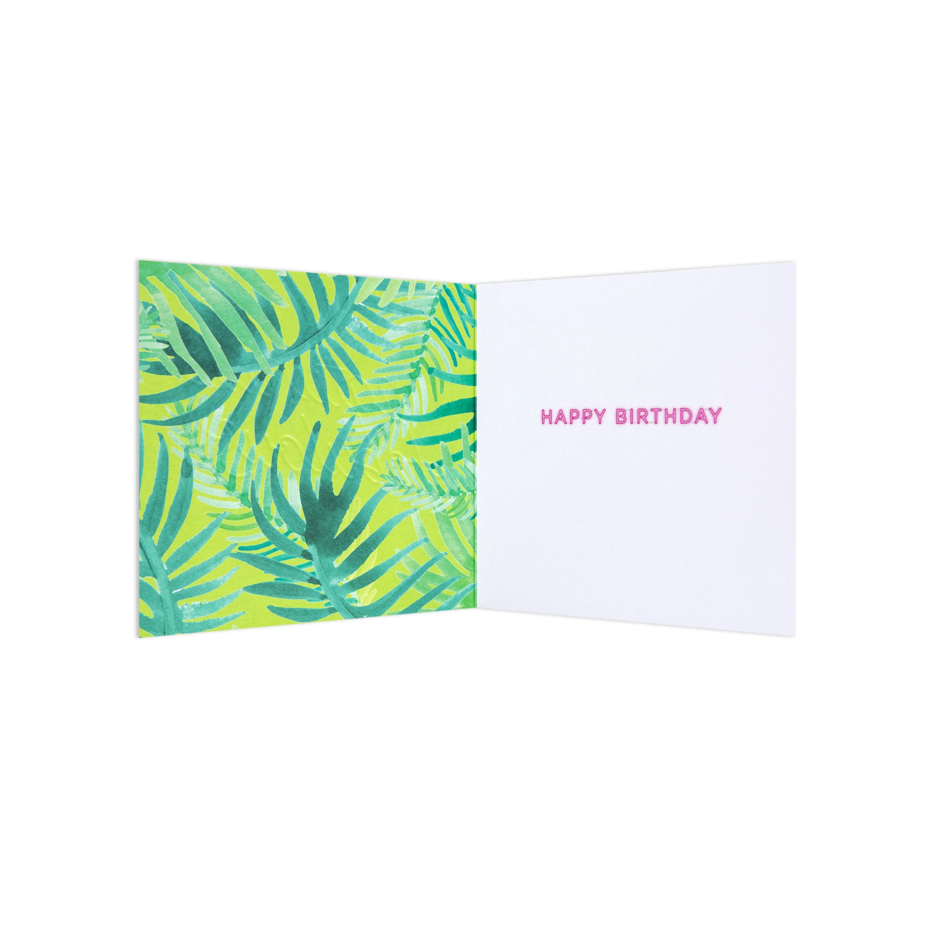 Fabulous Neon Fern Birthday Card - Image 3