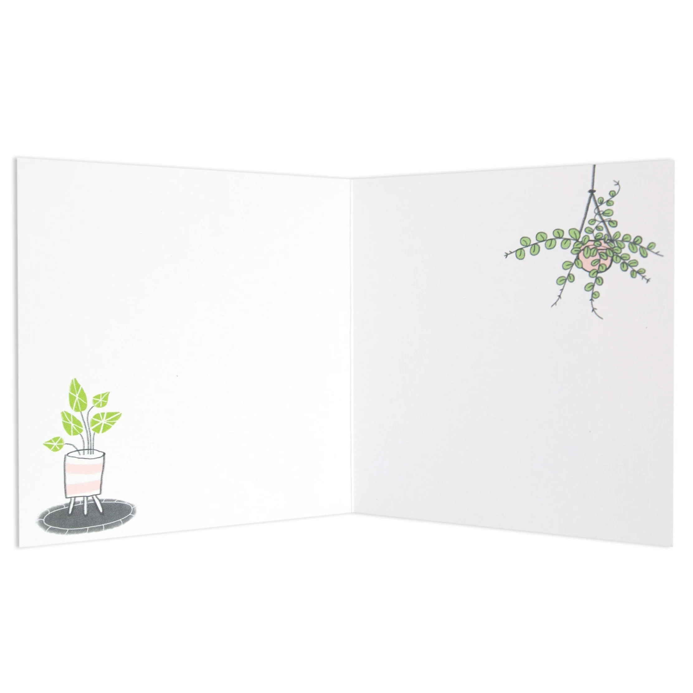 Beautiful Plant Lady Illustrations Blank Card - Image 2