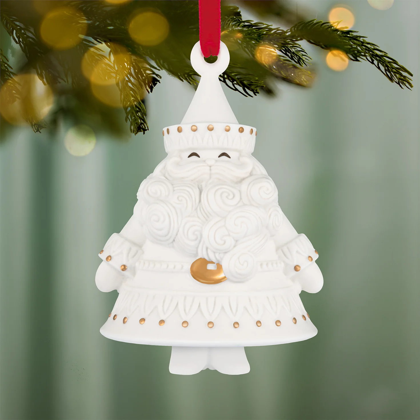 Stunning Santas, Porcelain, 1st in the Series — 2026 Hallmark Keepsake Christmas Ornament - Image 2
