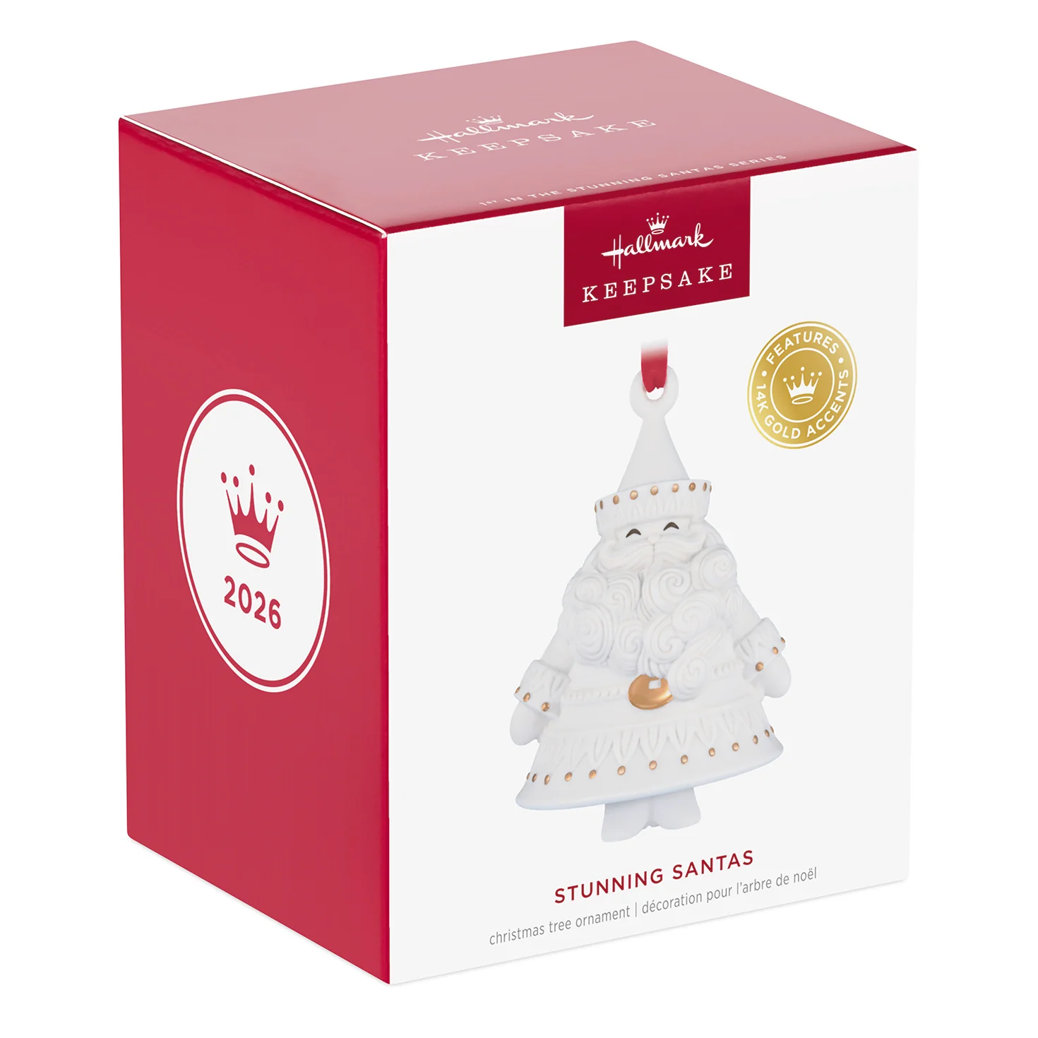 Stunning Santas, Porcelain, 1st in the Series — 2026 Hallmark Keepsake Christmas Ornament - Image 7