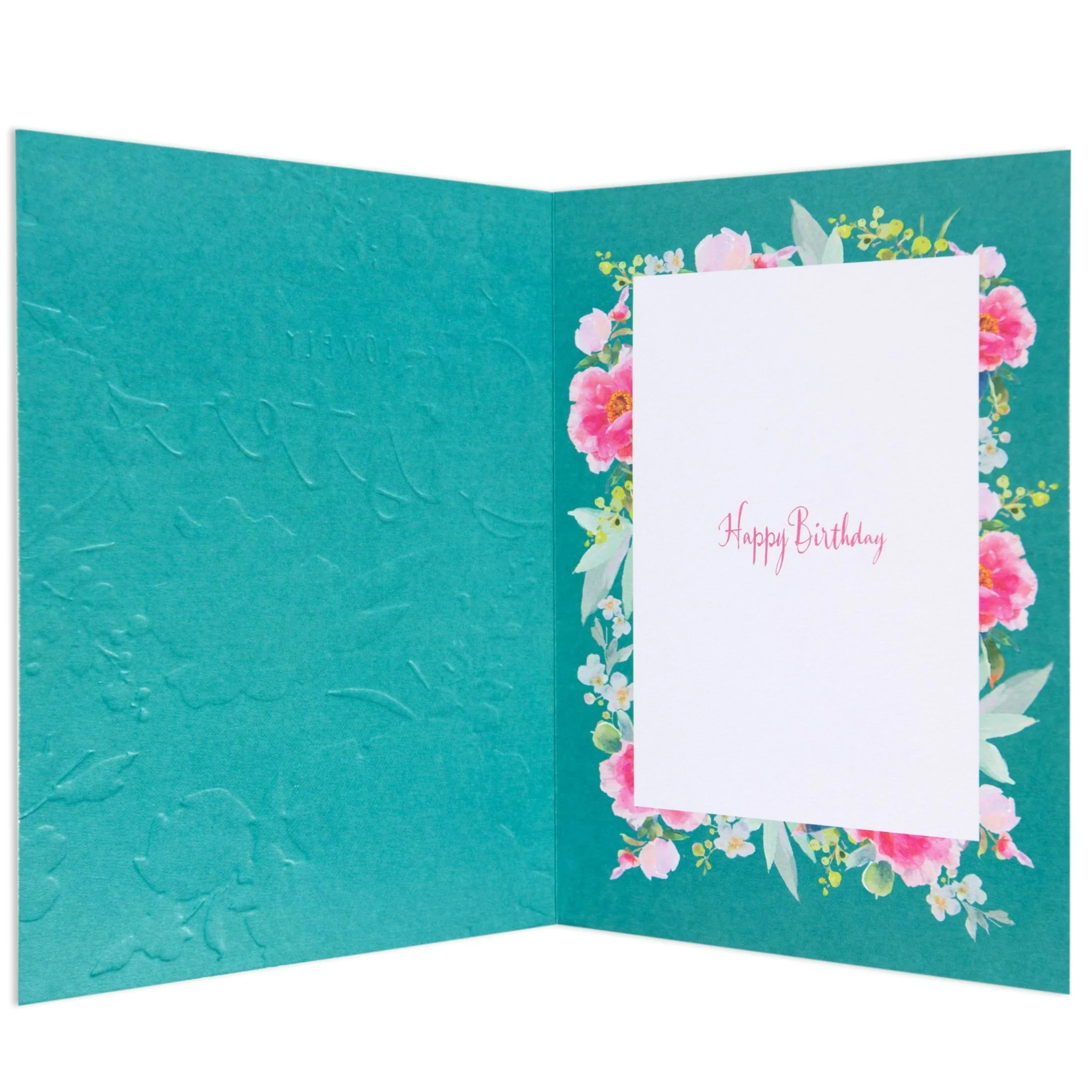 Stylish Floral Elegance Birthday Card for Sister - Image 2