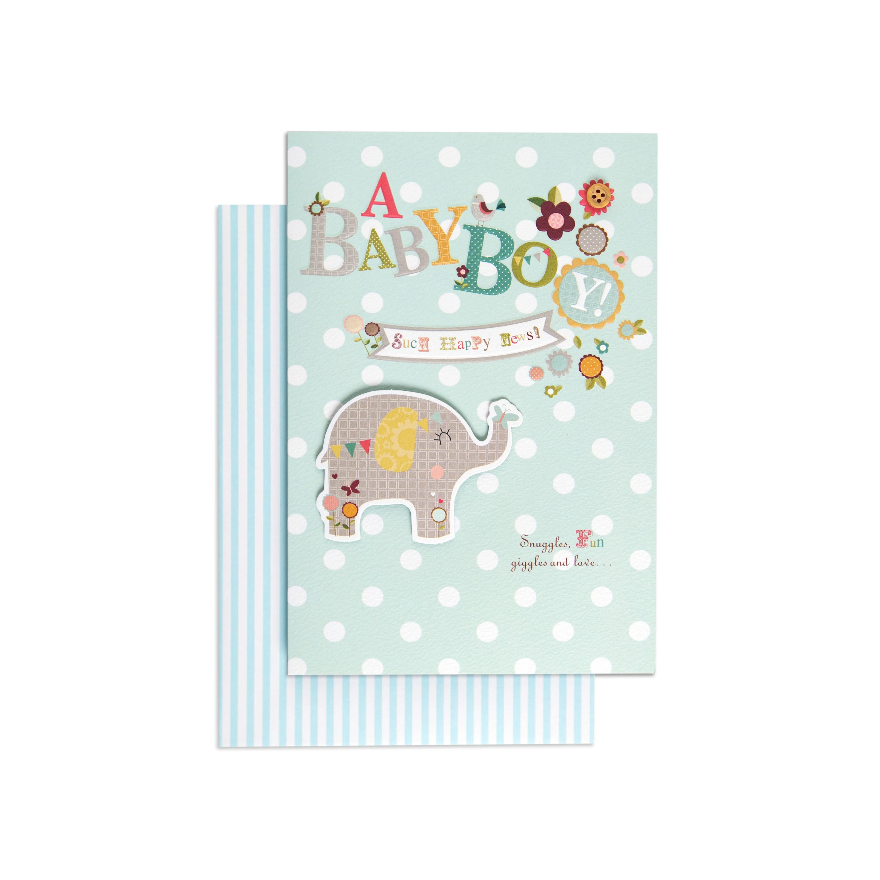 Lovely Baby Boy Welcome Congratulations Card - Image 3