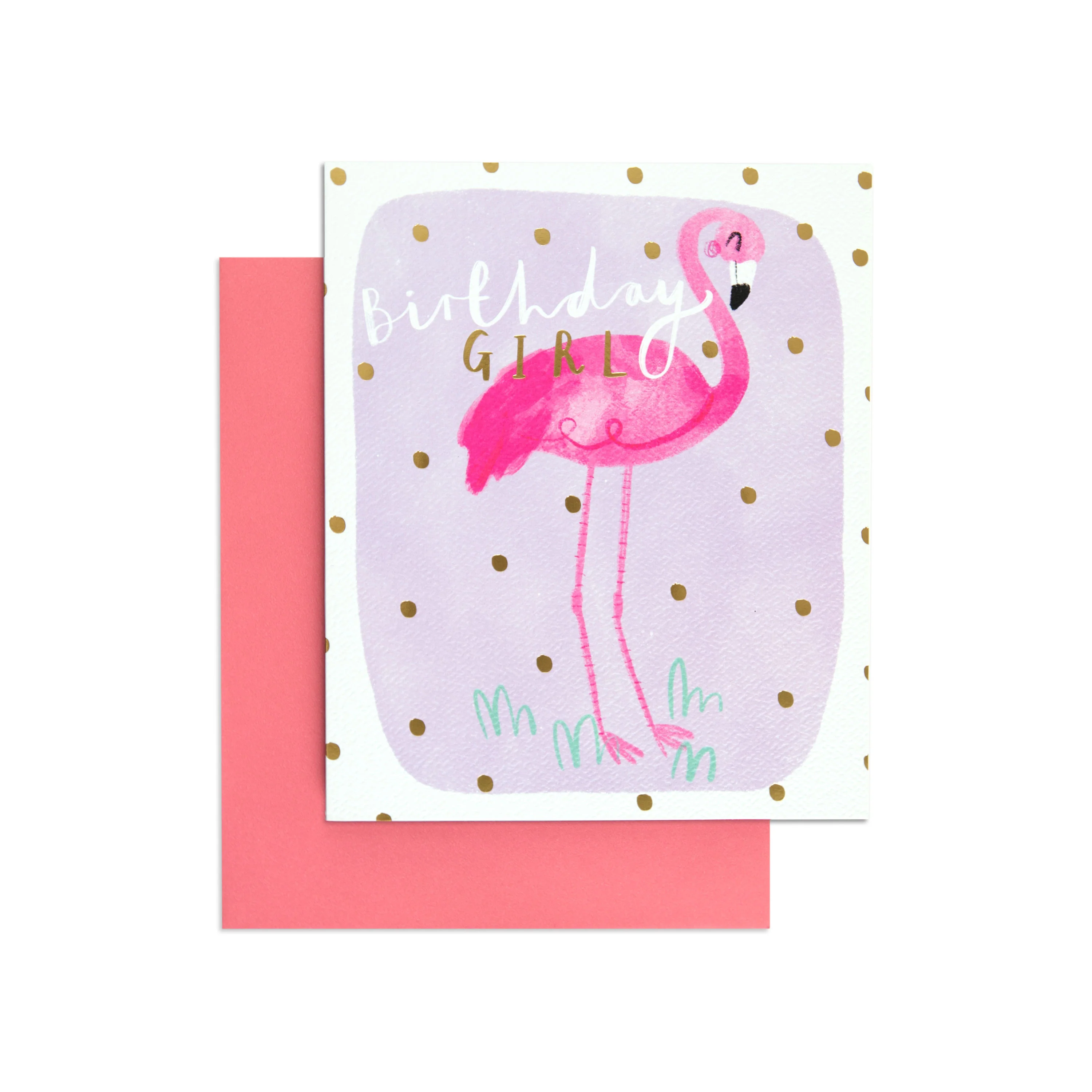 Sweet Polka Dot Flamingo Birthday Card - Image 3