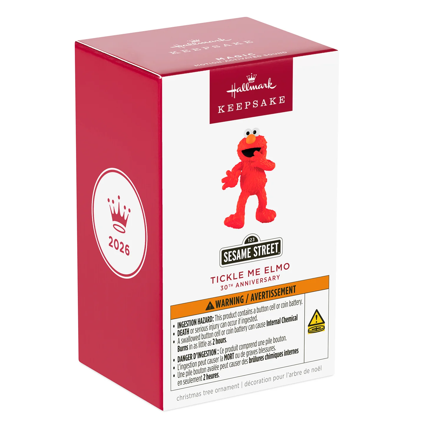 Sesame Street® 30th Anniversary Tickle Me Elmo With Motion-Activated Sound — 2026 Hallmark Keepsake Christmas Ornament - Image 7
