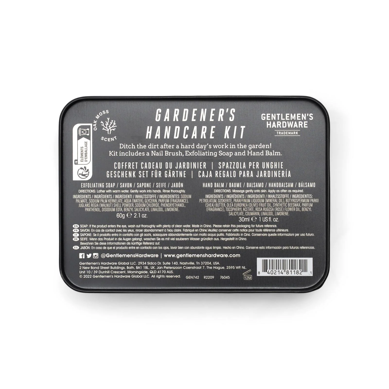 Tin Gift Set: Nail Brush, Soap, Balm - Image 5