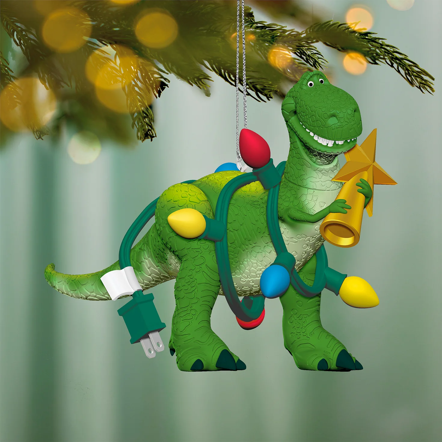 Disney/Pixar Toy Story Wrapped-Up Rex — 2026 Hallmark Keepsake Christmas Ornament - Image 2