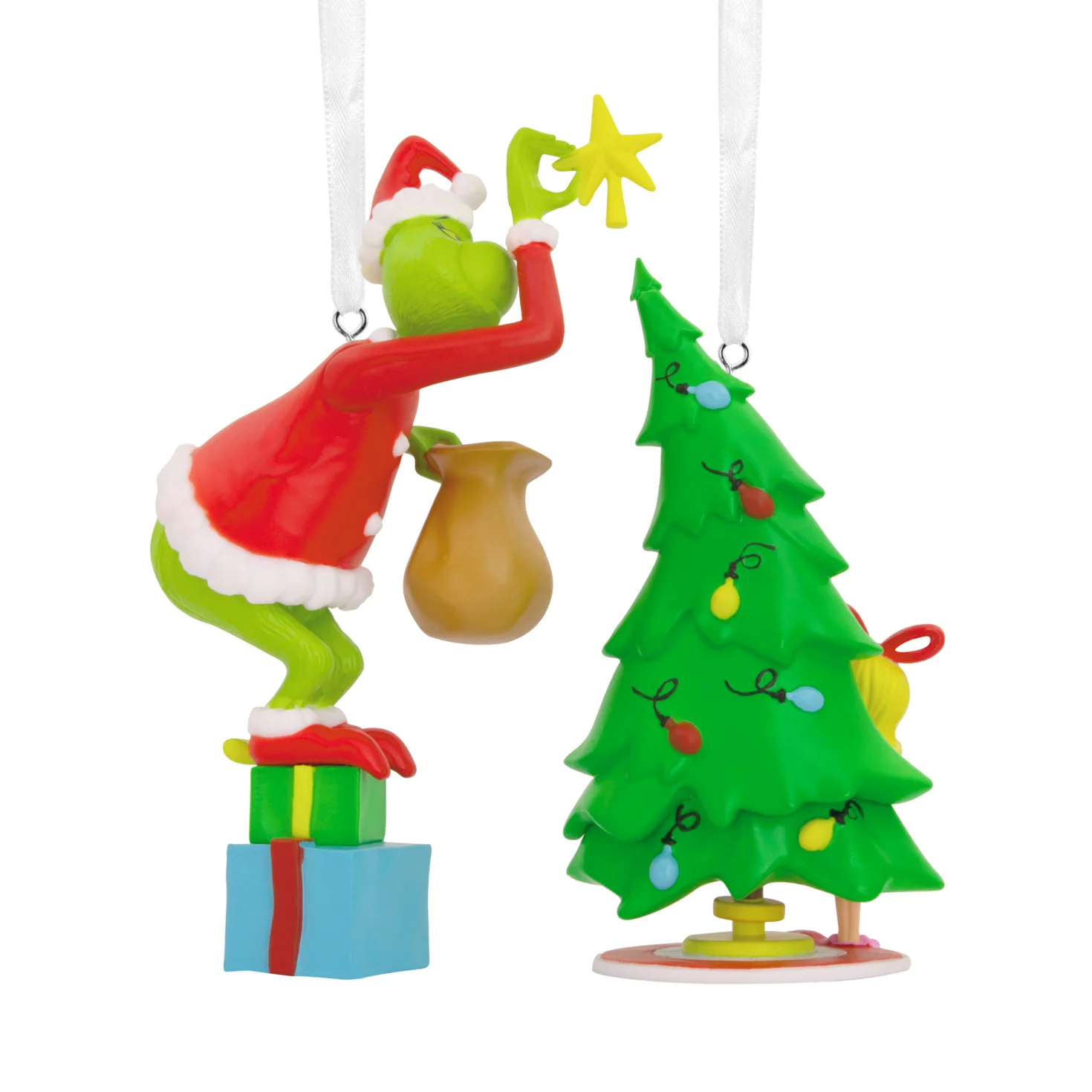Hallmark Christmas Ornaments - Dr. Seuss's How the Grinch Stole Christmas! Grinch and Cindy-Lou Who, Set of 2 - Image 6