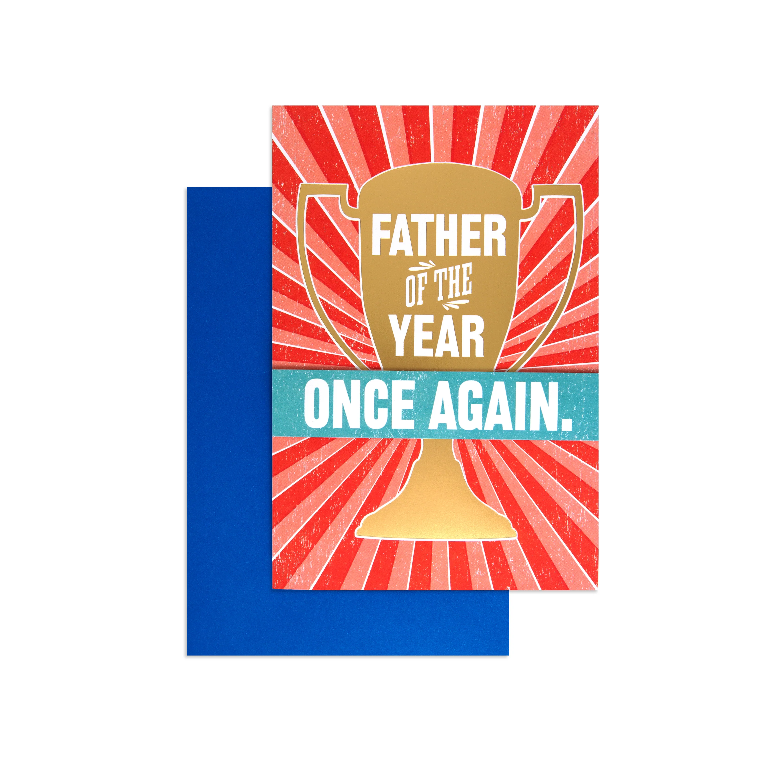 Hallmark Father's Day Card - "Father of the Year, Once Again" - Image 3