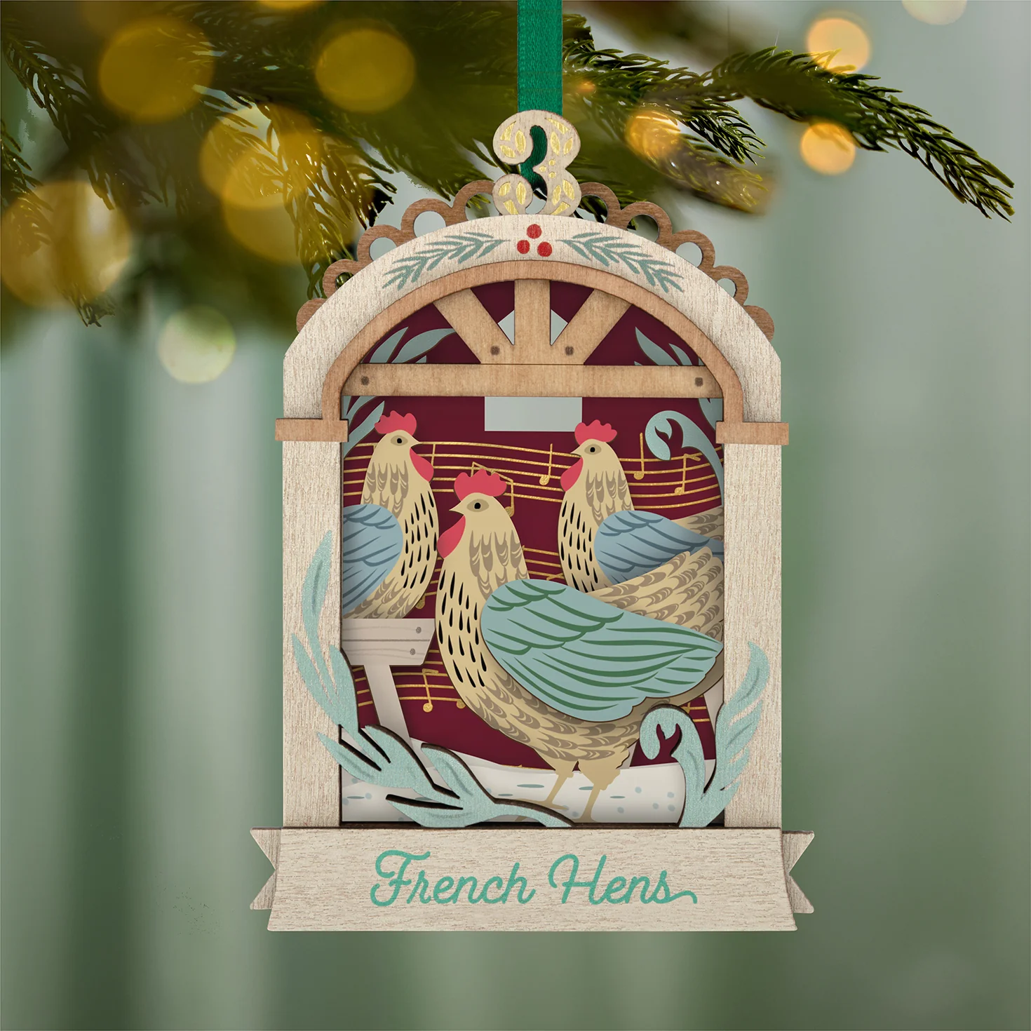 Twelve Days of Christmas French Hens, Papercraft, 3rd in the Series — 2026 Hallmark Keepsake Christmas Ornament - Image 2