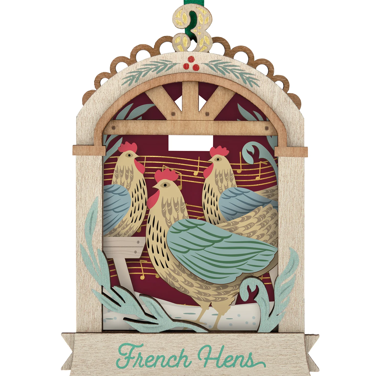 Twelve Days of Christmas French Hens, Papercraft, 3rd in the Series — 2026 Hallmark Keepsake Christmas Ornament - Image 4