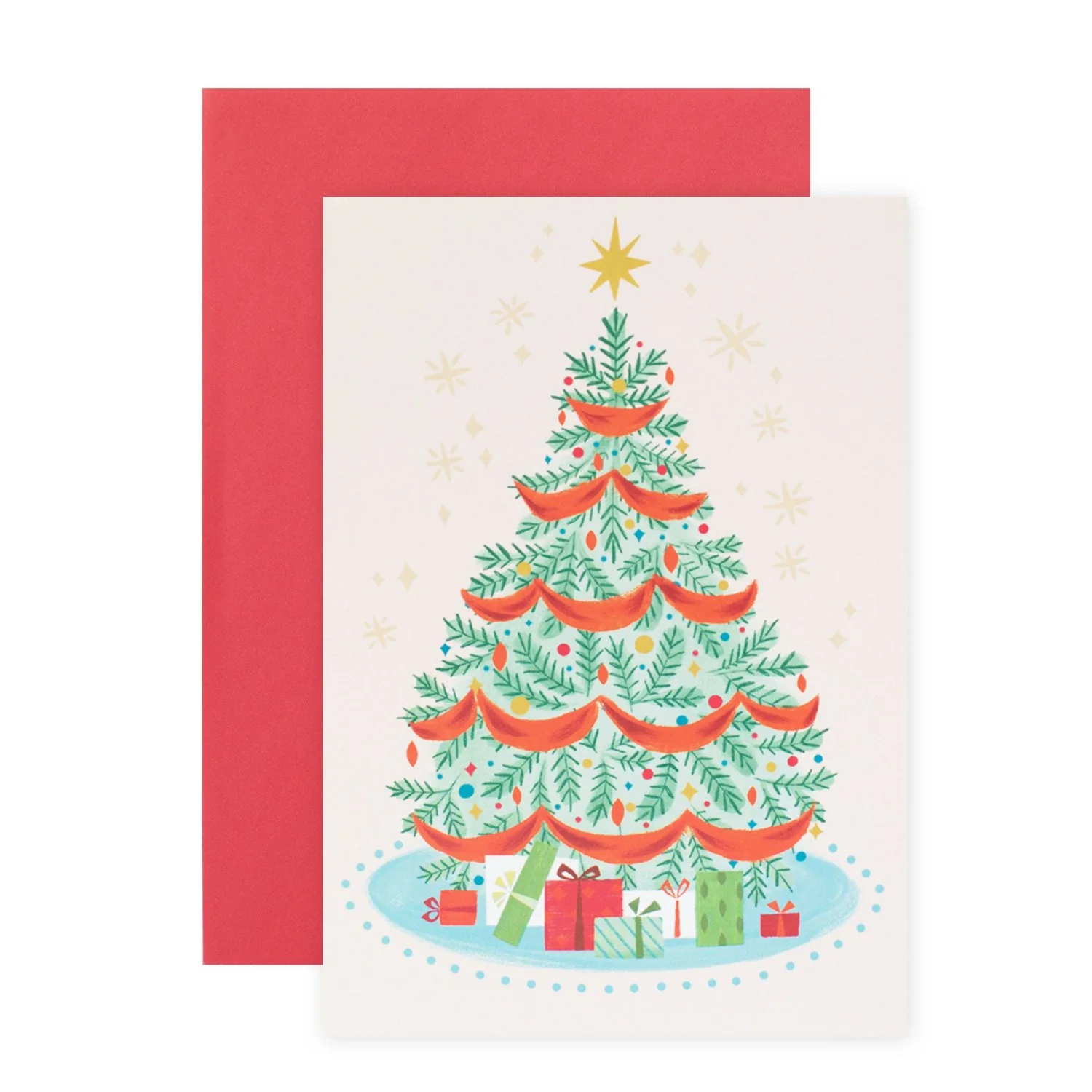 Hallmark Christmas Card - Colourful Tree - Image 3