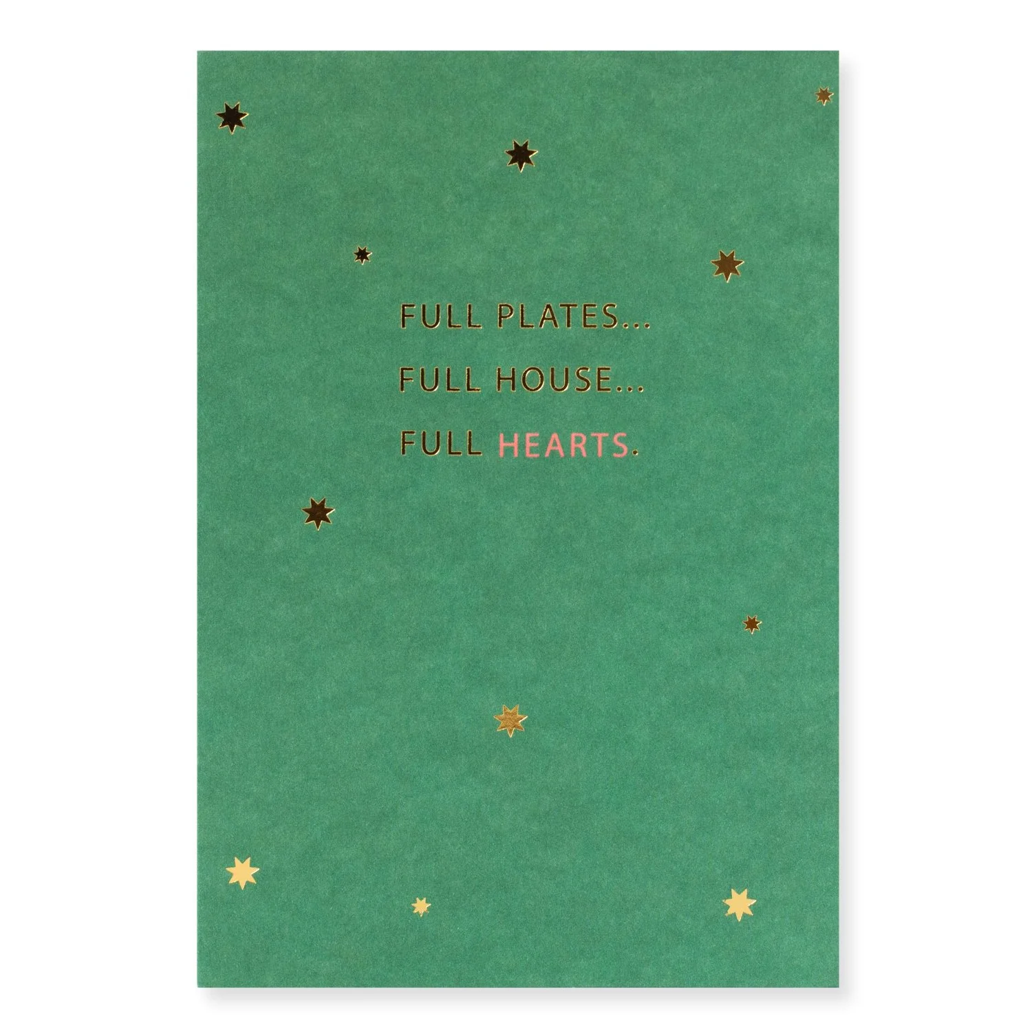 Hallmark Christmas Card - House, Hearts & Plates