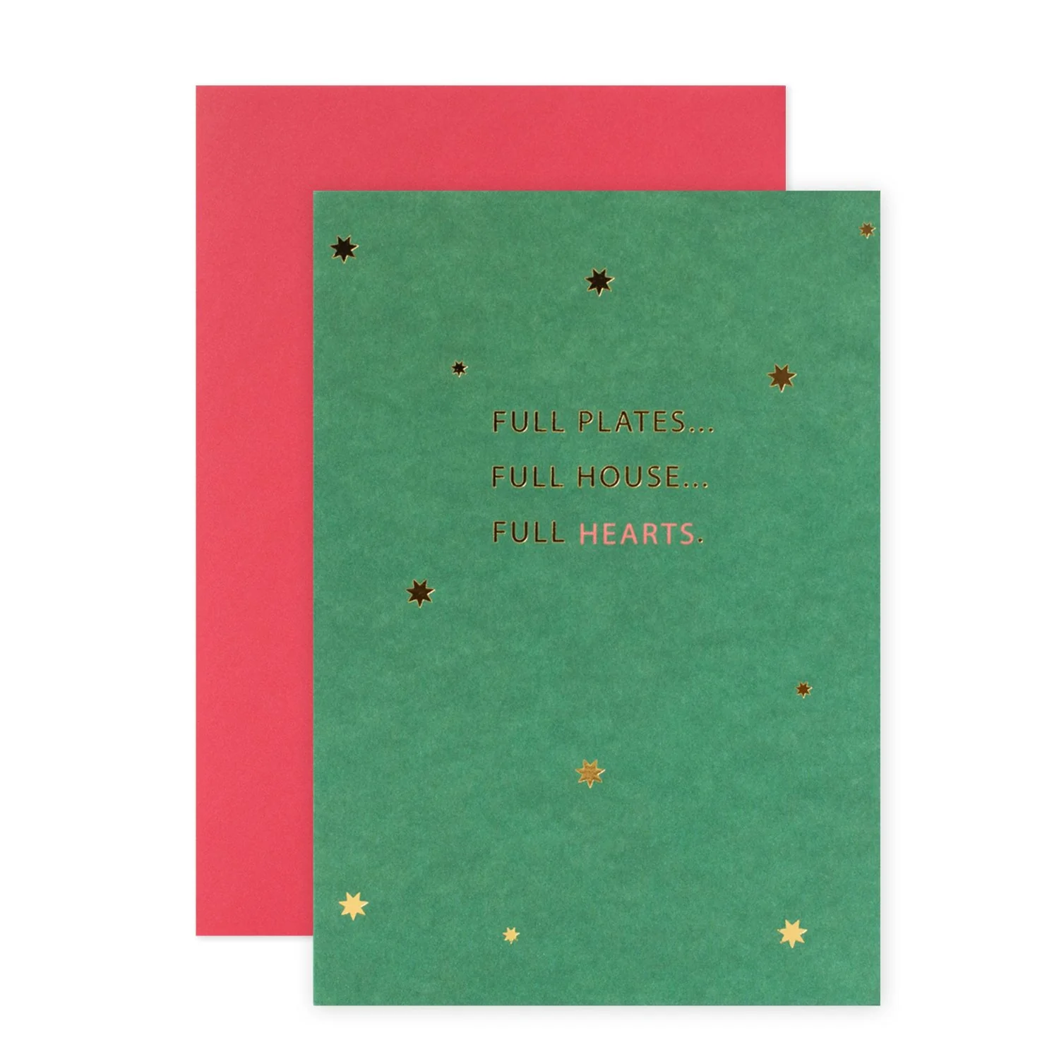 Hallmark Christmas Card - House, Hearts & Plates - Image 3