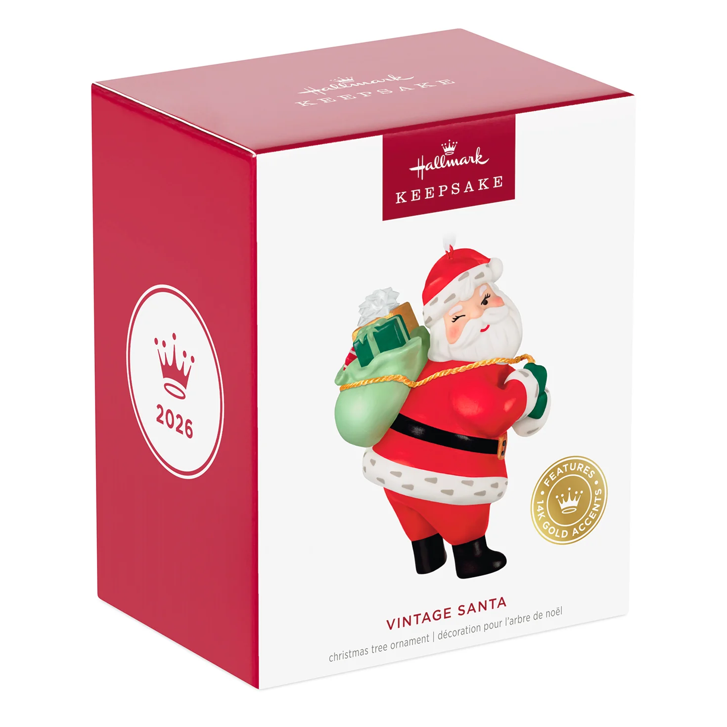 Vintage Santa, Porcelain — 2026 Hallmark Keepsake Christmas Ornament - Image 7