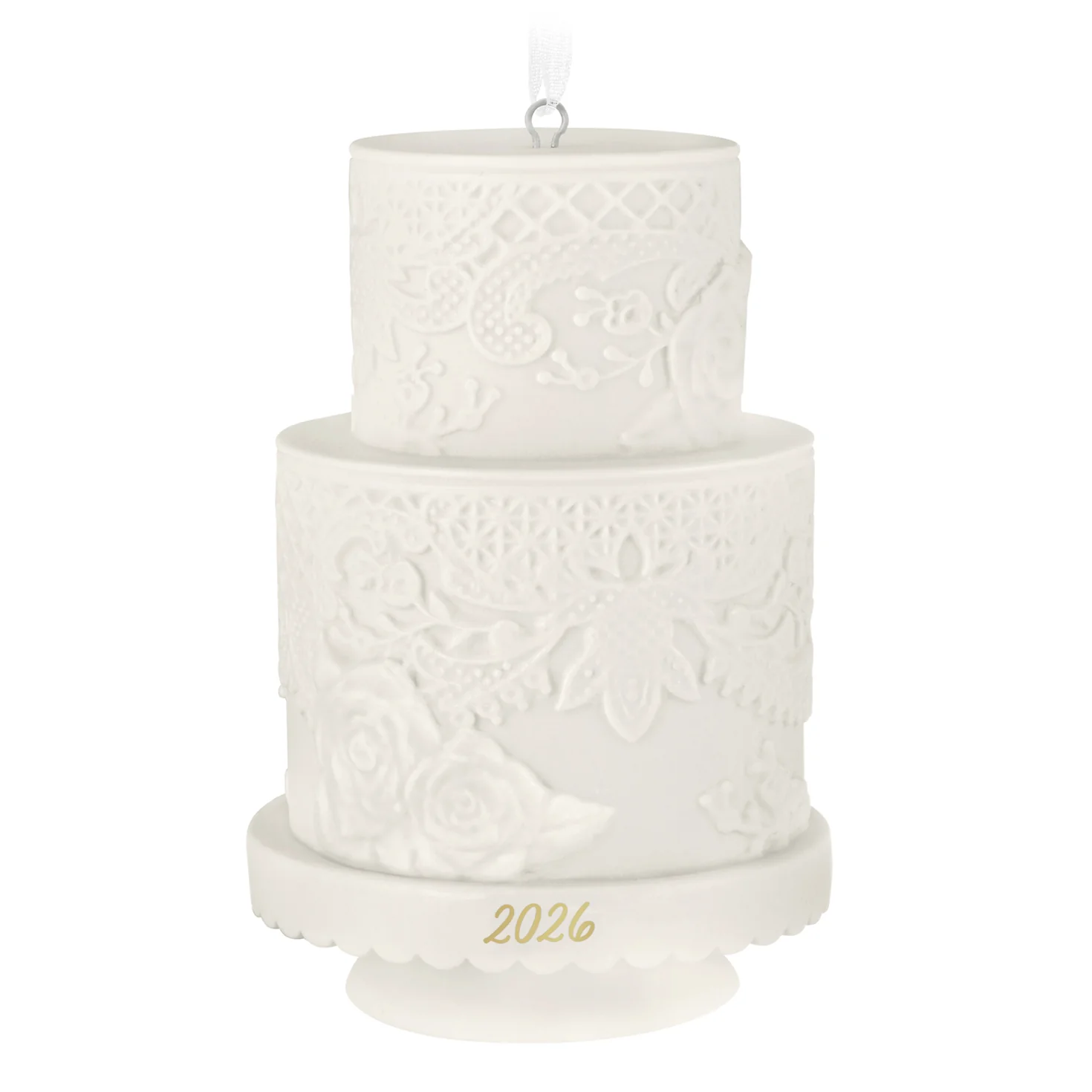 Wedding Cake 2026, Porcelain — 2026 Hallmark Keepsake Christmas Ornament