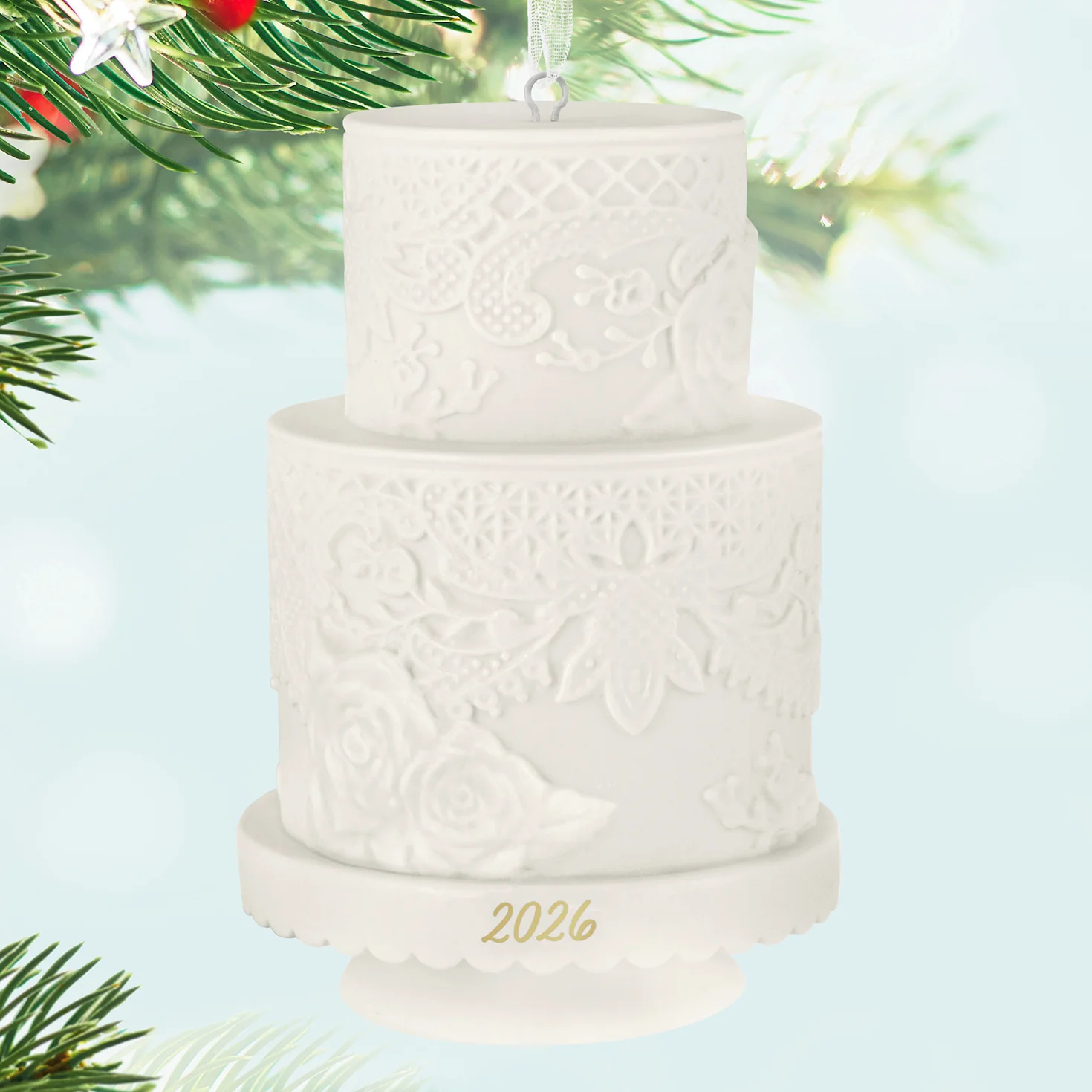 Wedding Cake 2026, Porcelain — 2026 Hallmark Keepsake Christmas Ornament - Image 2