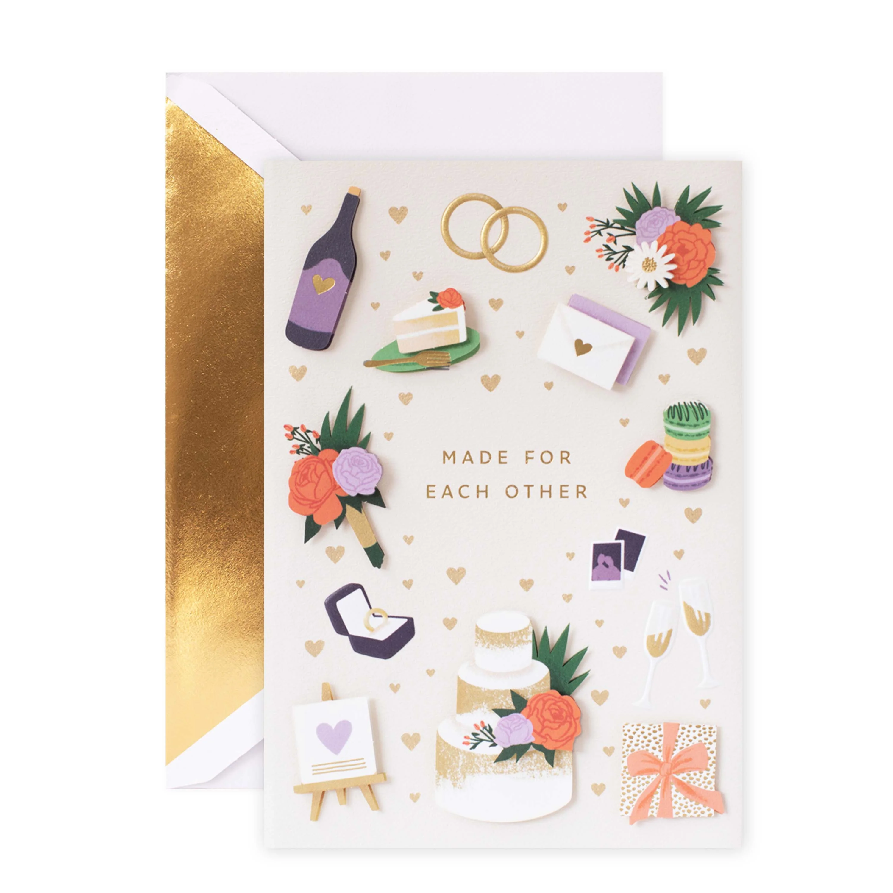 Hallmark Signature Wedding Congratulations Card - Made For Each Other - Image 3