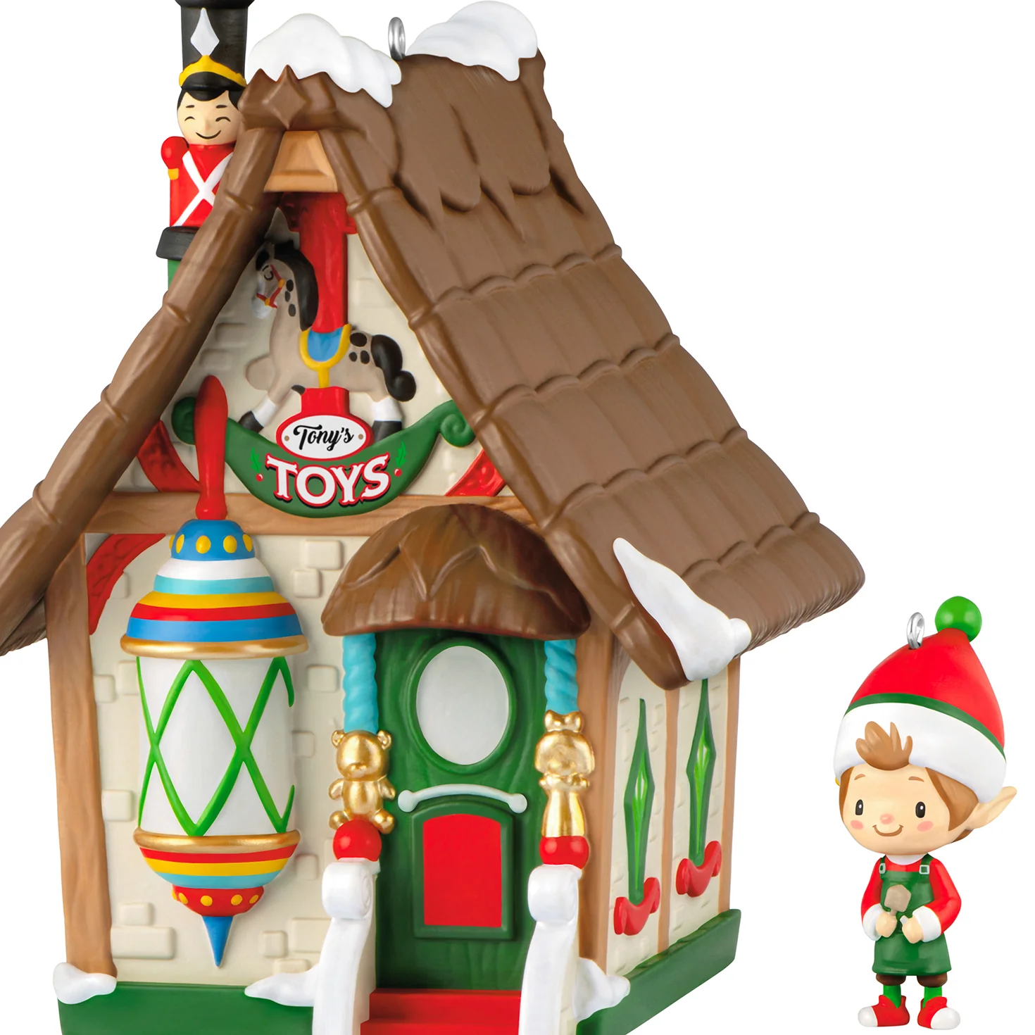 Welcome to Elfville Tony's Toys, Set of 2, 2nd in the Series — 2026 Hallmark Keepsake Christmas Ornaments - Image 4