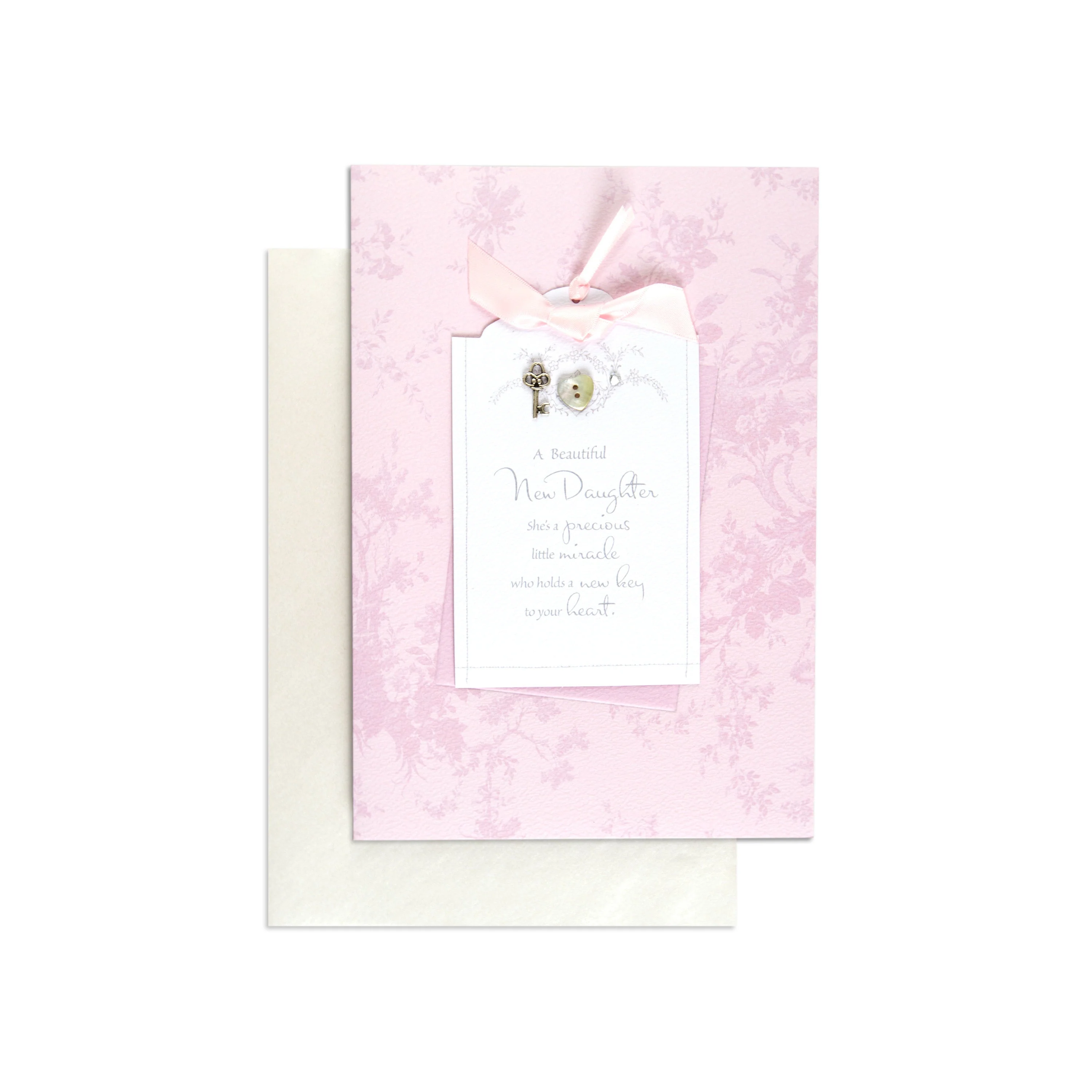 Lovely & Elegant New Baby Girl Congratulations Card - Image 3