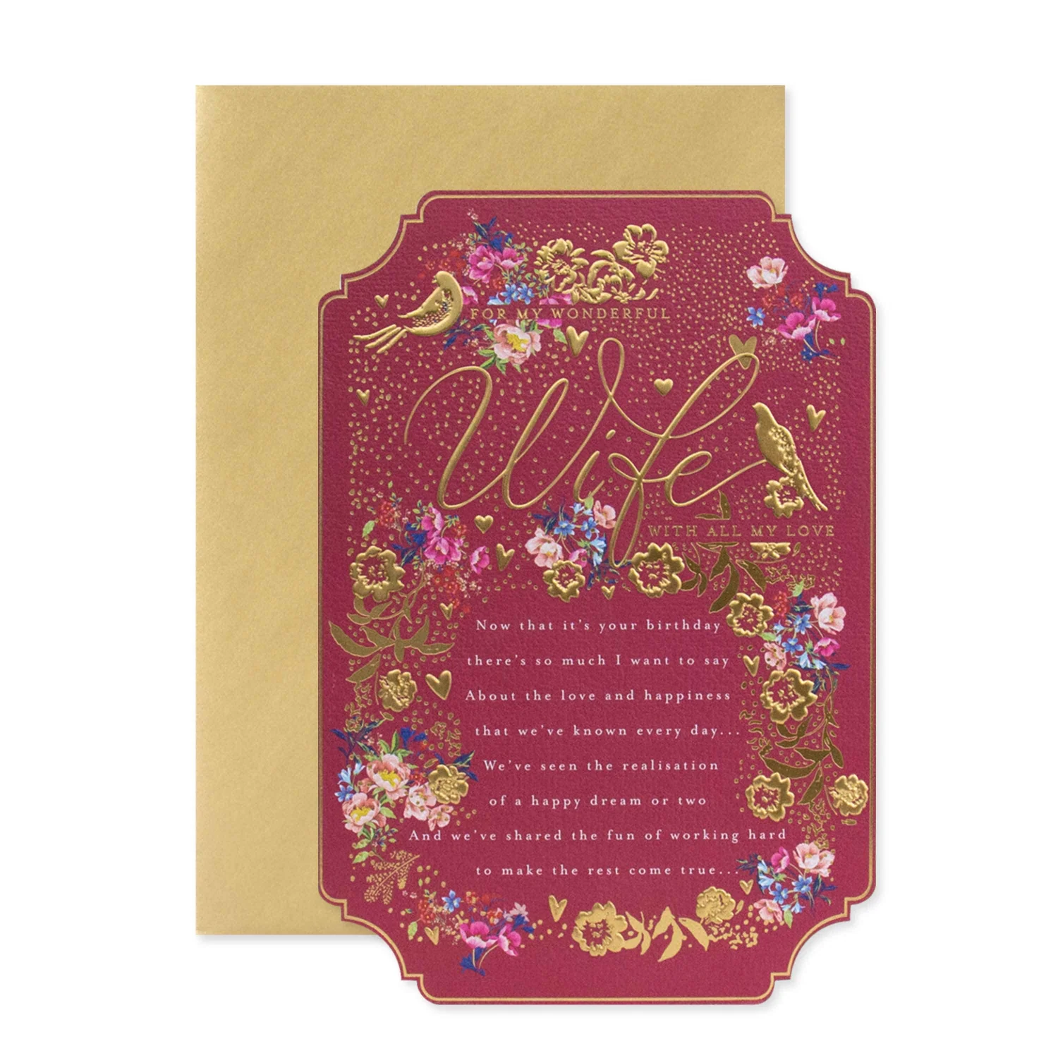 Hallmark Wife Birthday Card - For my wonderful Wife - Image 3