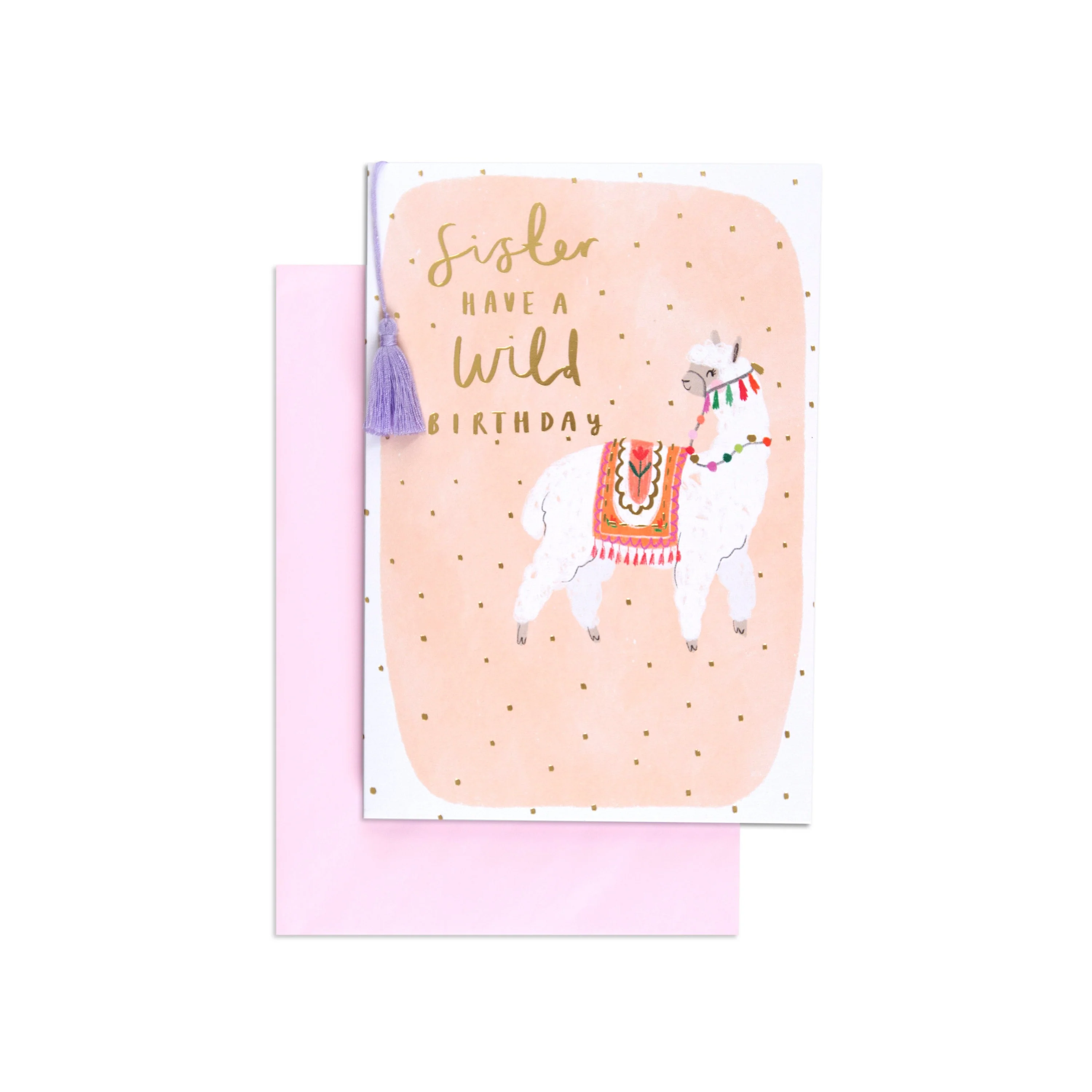 Wild Alpaca Sister Fun Cute Birthday Card - Image 3