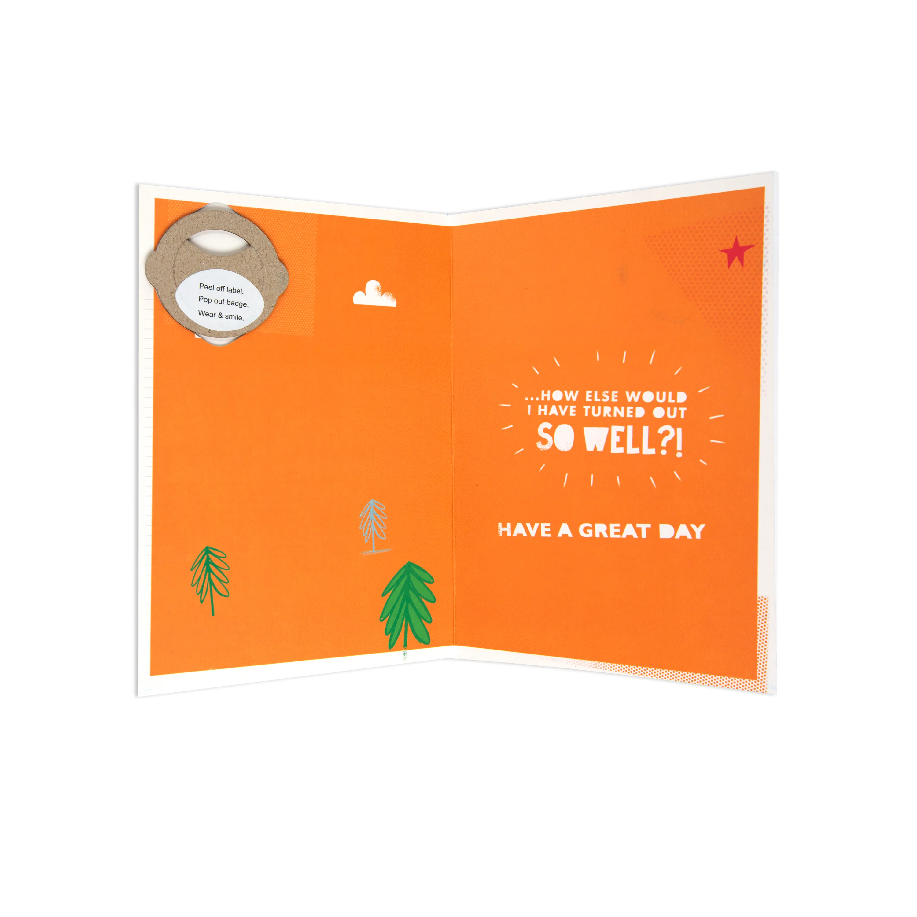 Hallmark Father's Day Card - "Obviously The Worlds Best Dad" with Detachable Badge - Image 2