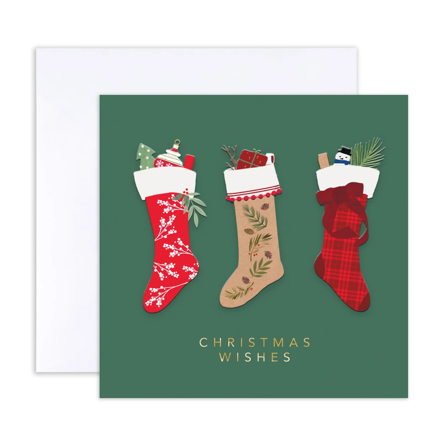 Hallmark Boxed Christmas Cards 10 Pack - Stockings & Baubles - Image 4